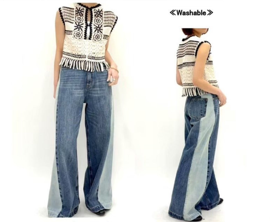 【cafune】サイド配色デニム/535622