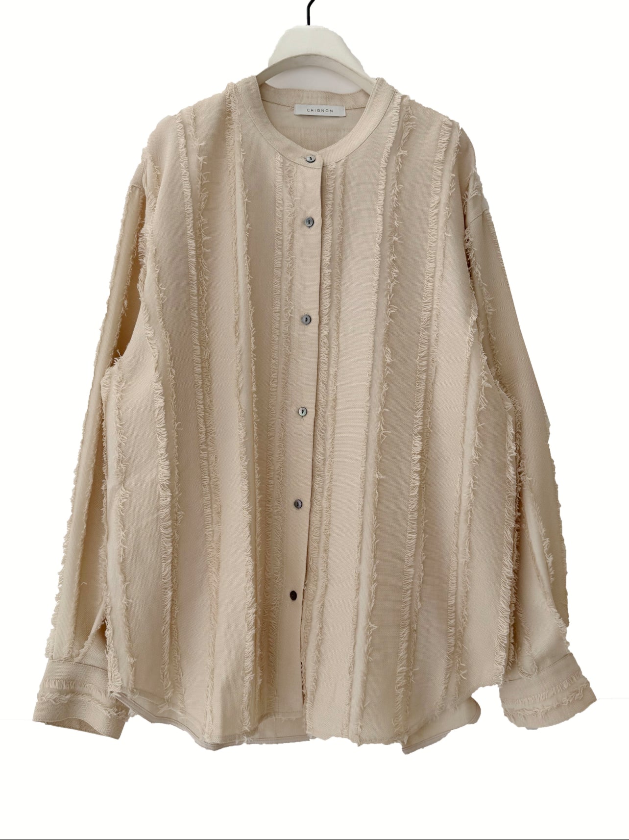 【CHIGNON】ジャガードストライプシャツ/1755-224KK