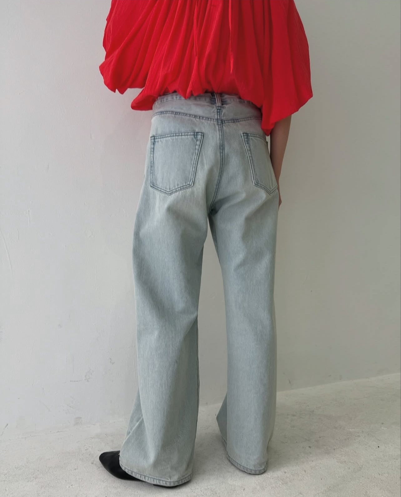 【cafune】ドローストリングルーズデニム/535609