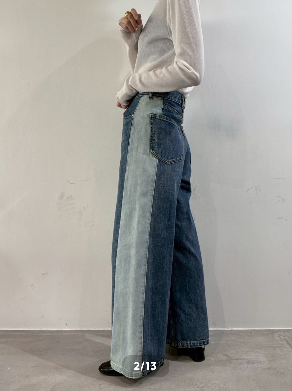 【cafune】サイド配色デニム/535622