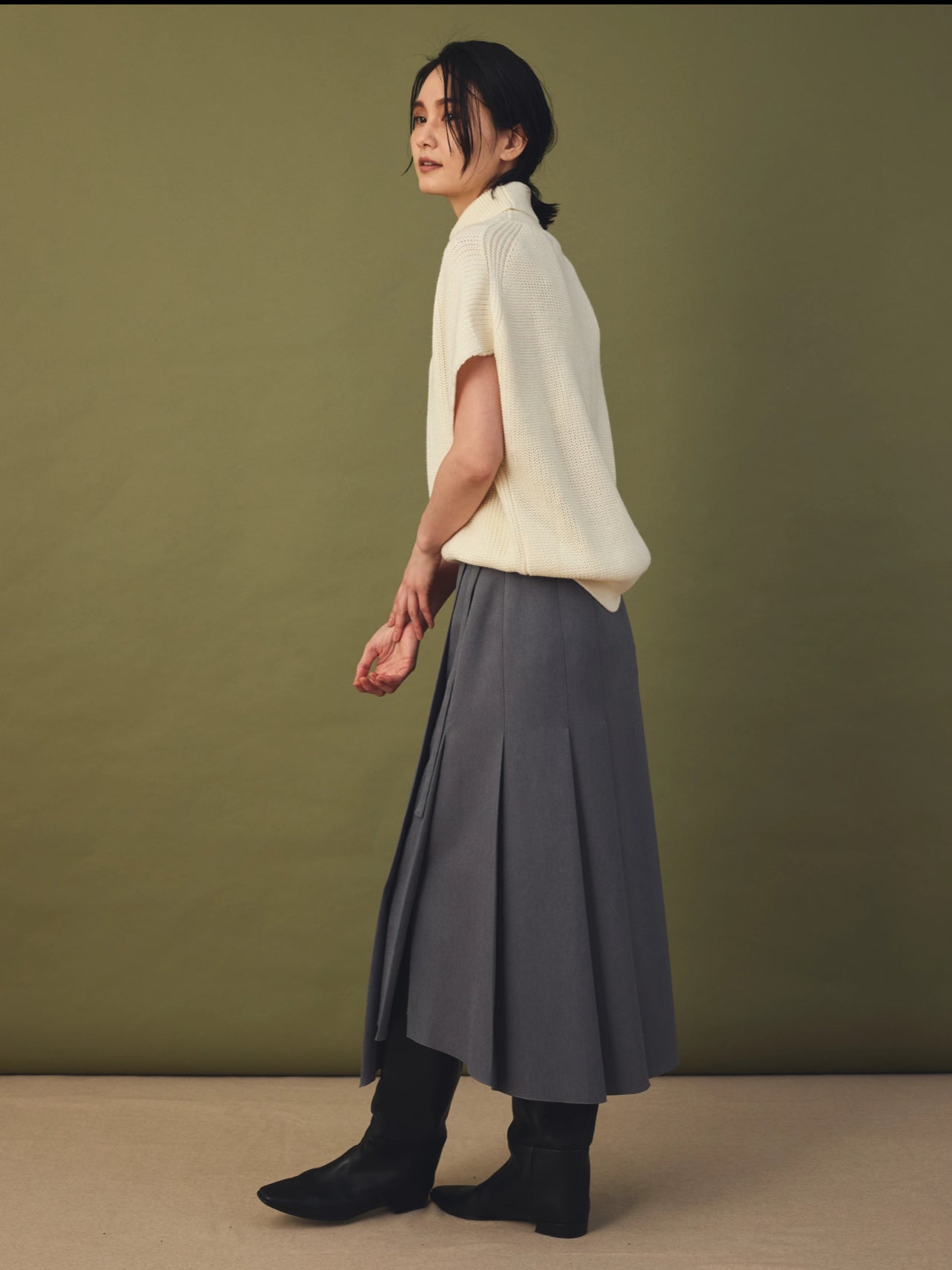 ハイネックニットベスト COOMB/SS22786