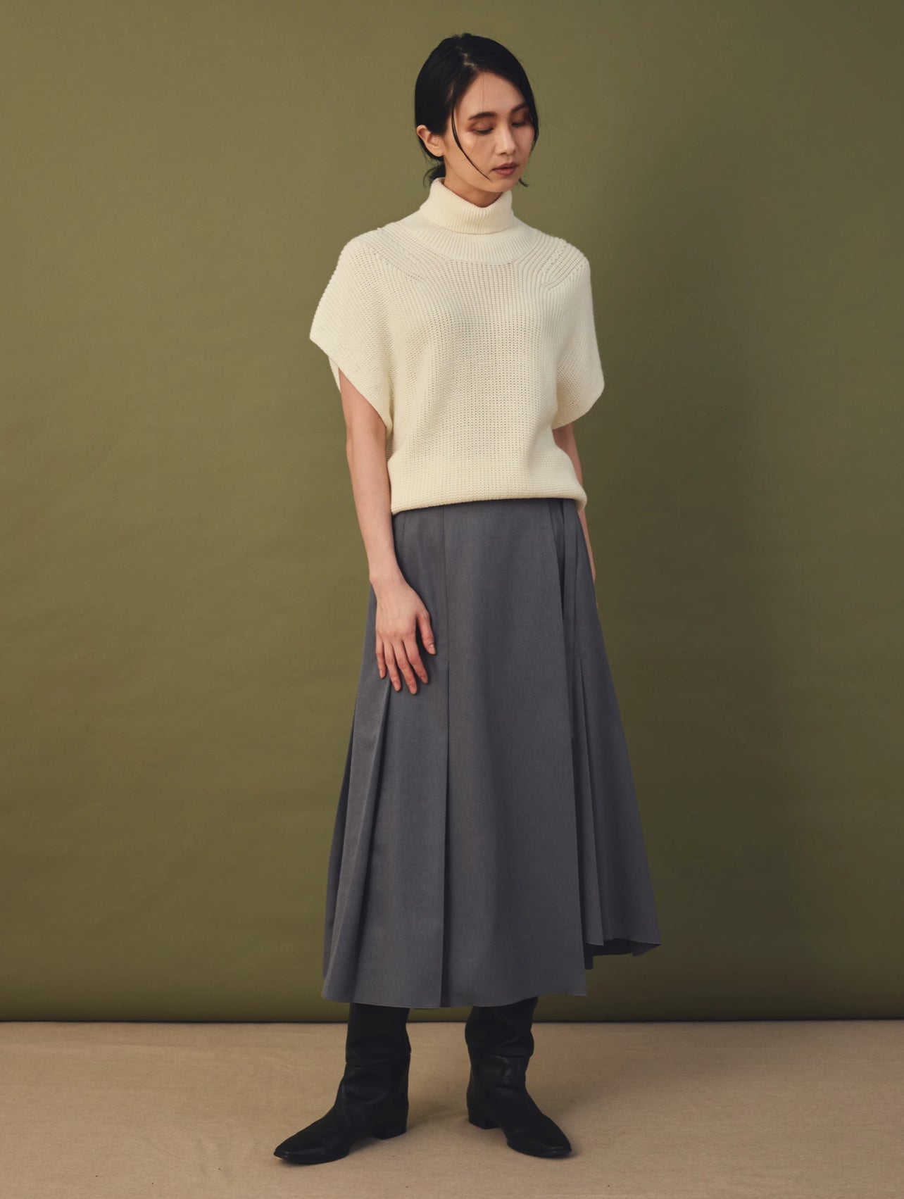 ハイネックニットベスト COOMB/SS22786