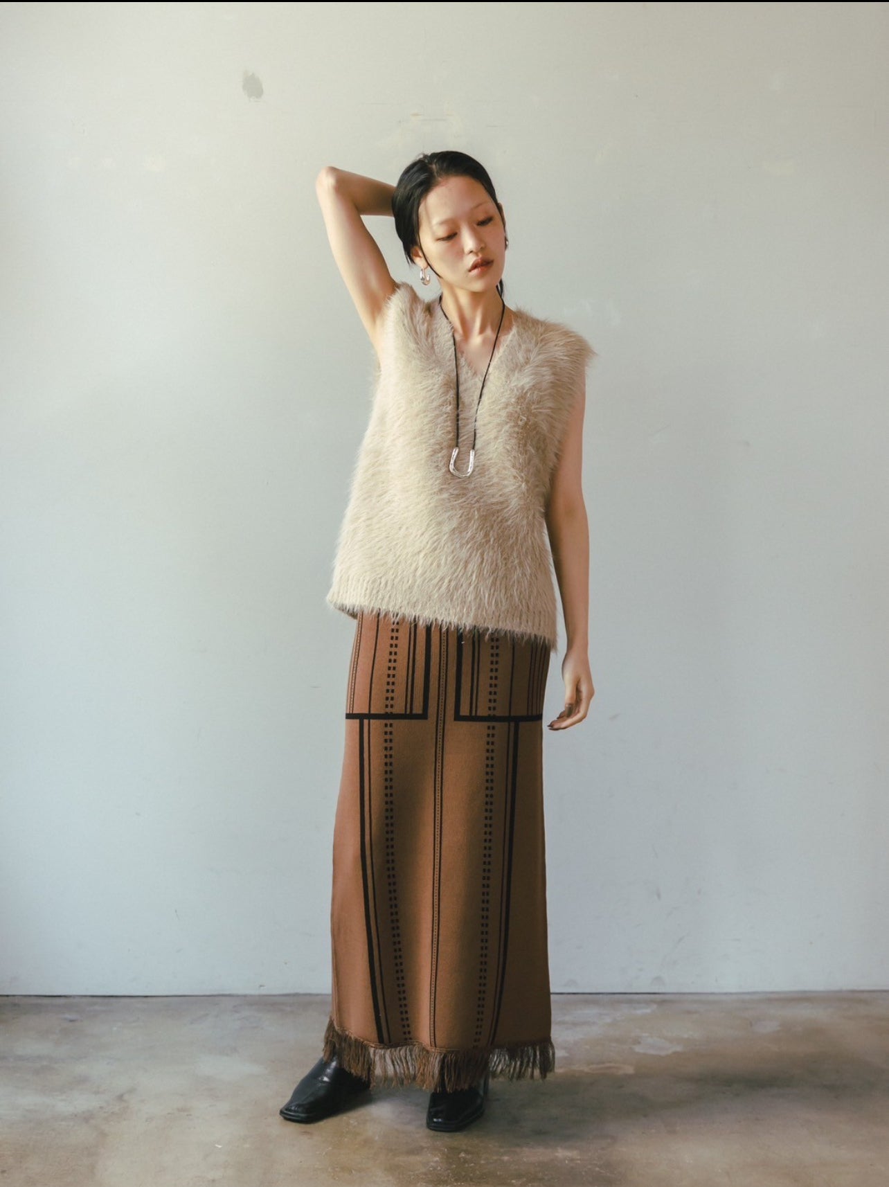 【AGAWD】リバーシブルニットスカート/2408-331532