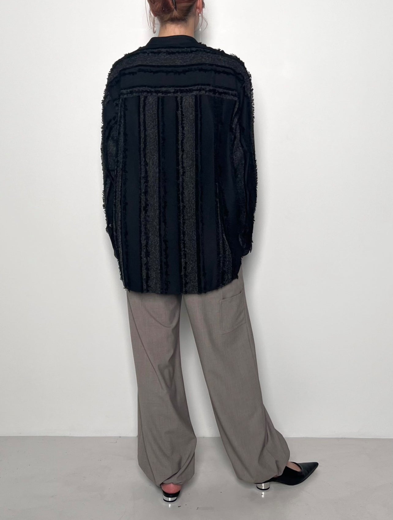 【CHIGNON】ジャガードストライプシャツ/1755-224KK