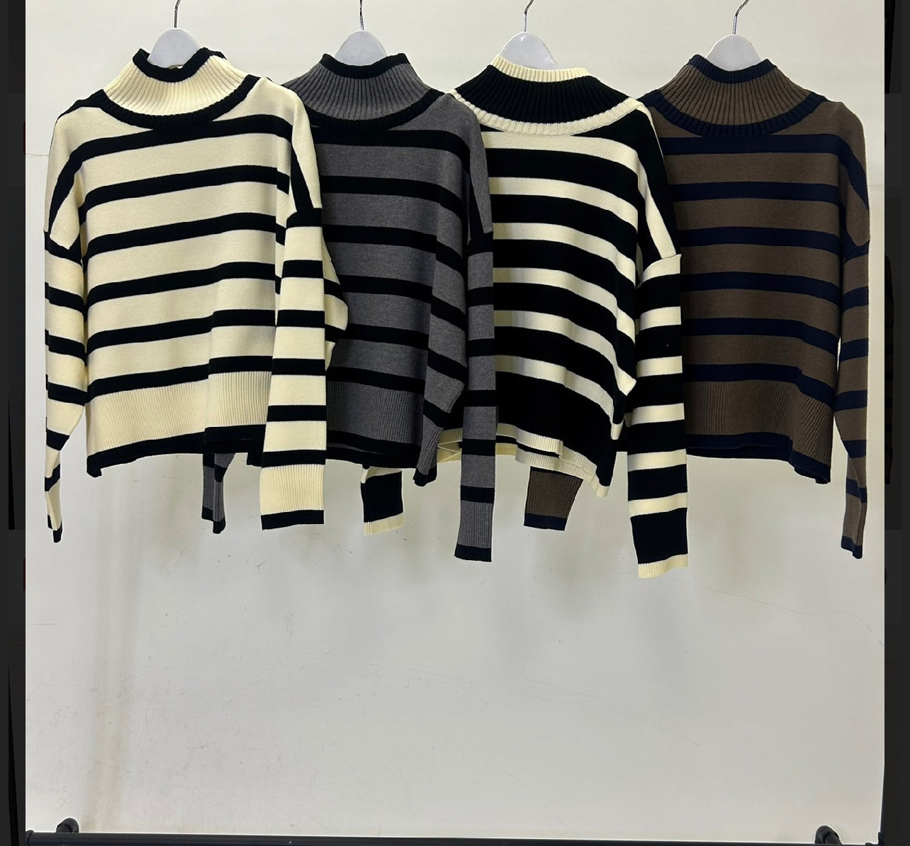 【SUGAR ROSE】ボーダーWジャガードハイネックPO/ 246718