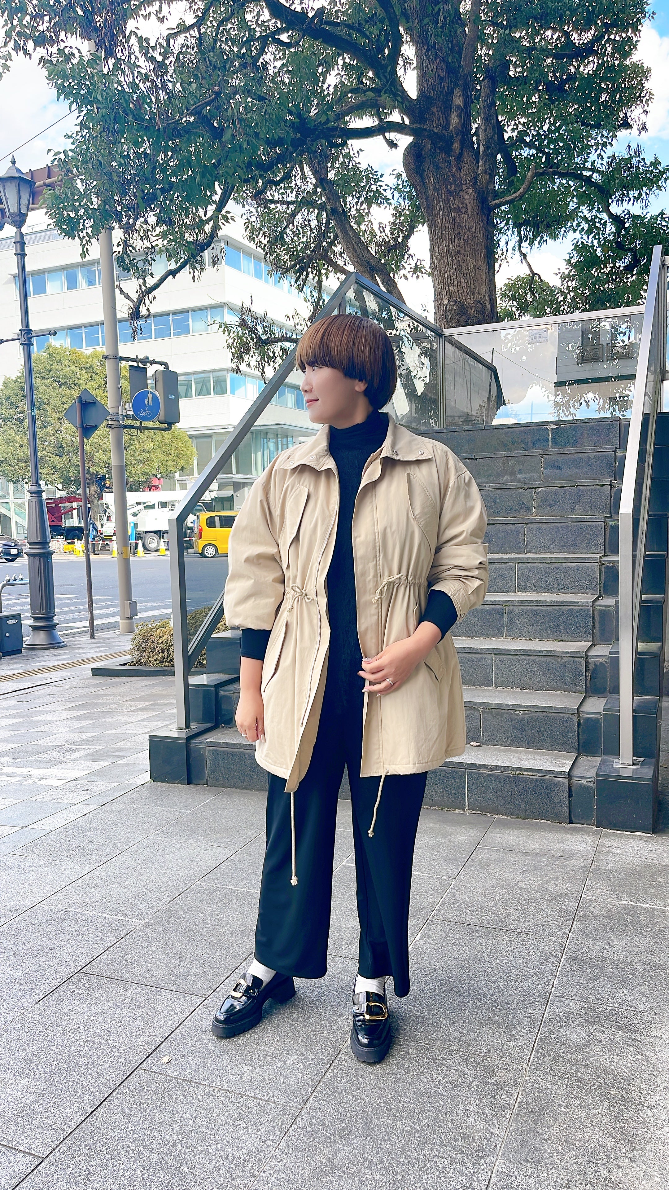 【cafune】キルティングモッズコート /345409