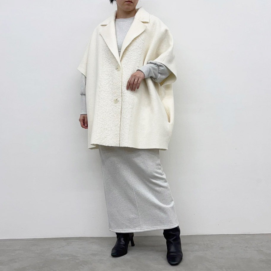 【CYNICAL】ボアスライバーニットリバーシブルポンチョ/552-94054 572-94054 582-94054