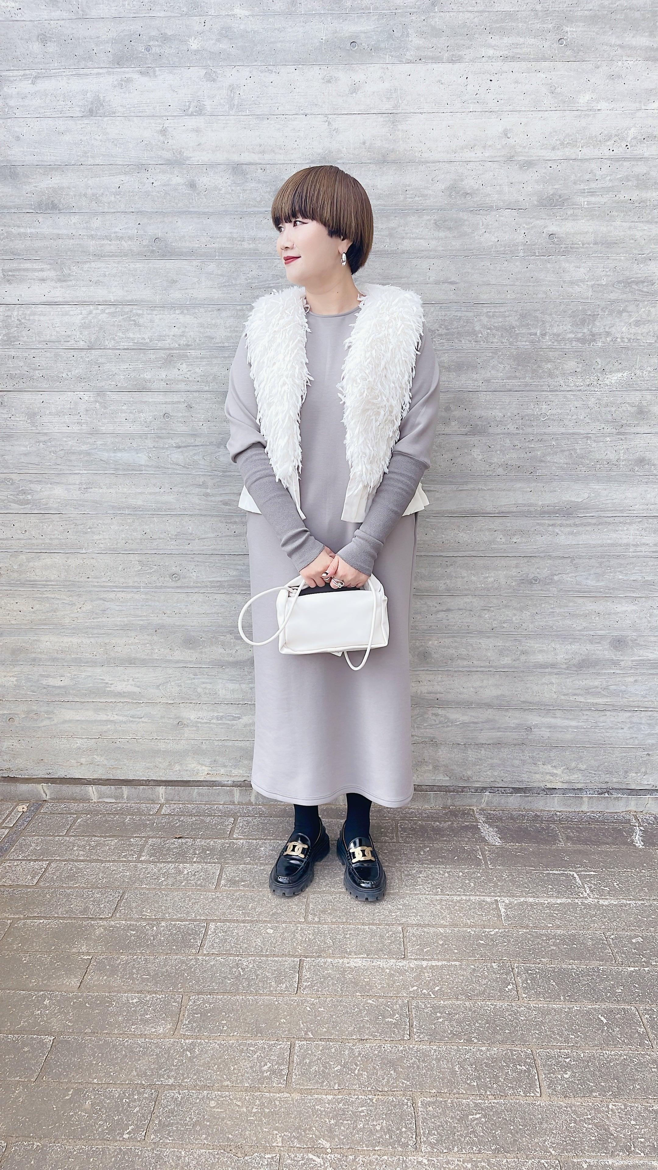 【Dignite collier】フェイクフェザージレ/ 80243625