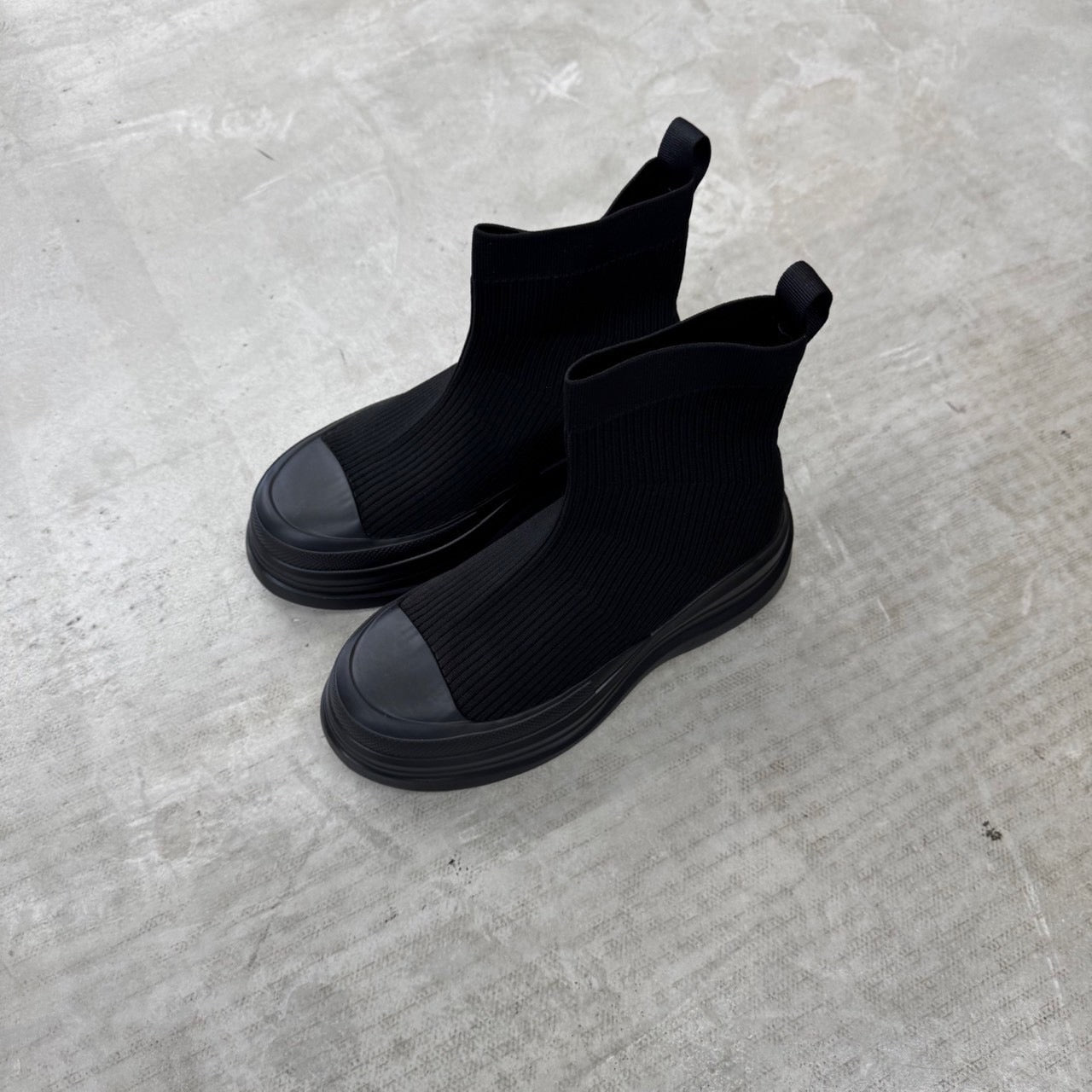【ATELIER BRUGGE】レインニットショートブーツ/25DM-55