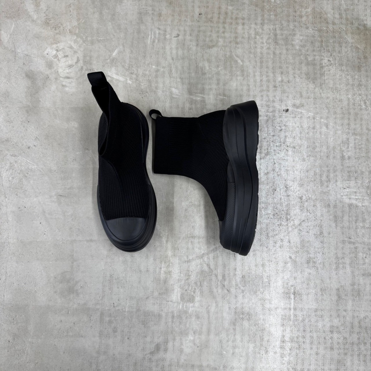 【ATELIER BRUGGE】レインニットショートブーツ/25DM-55