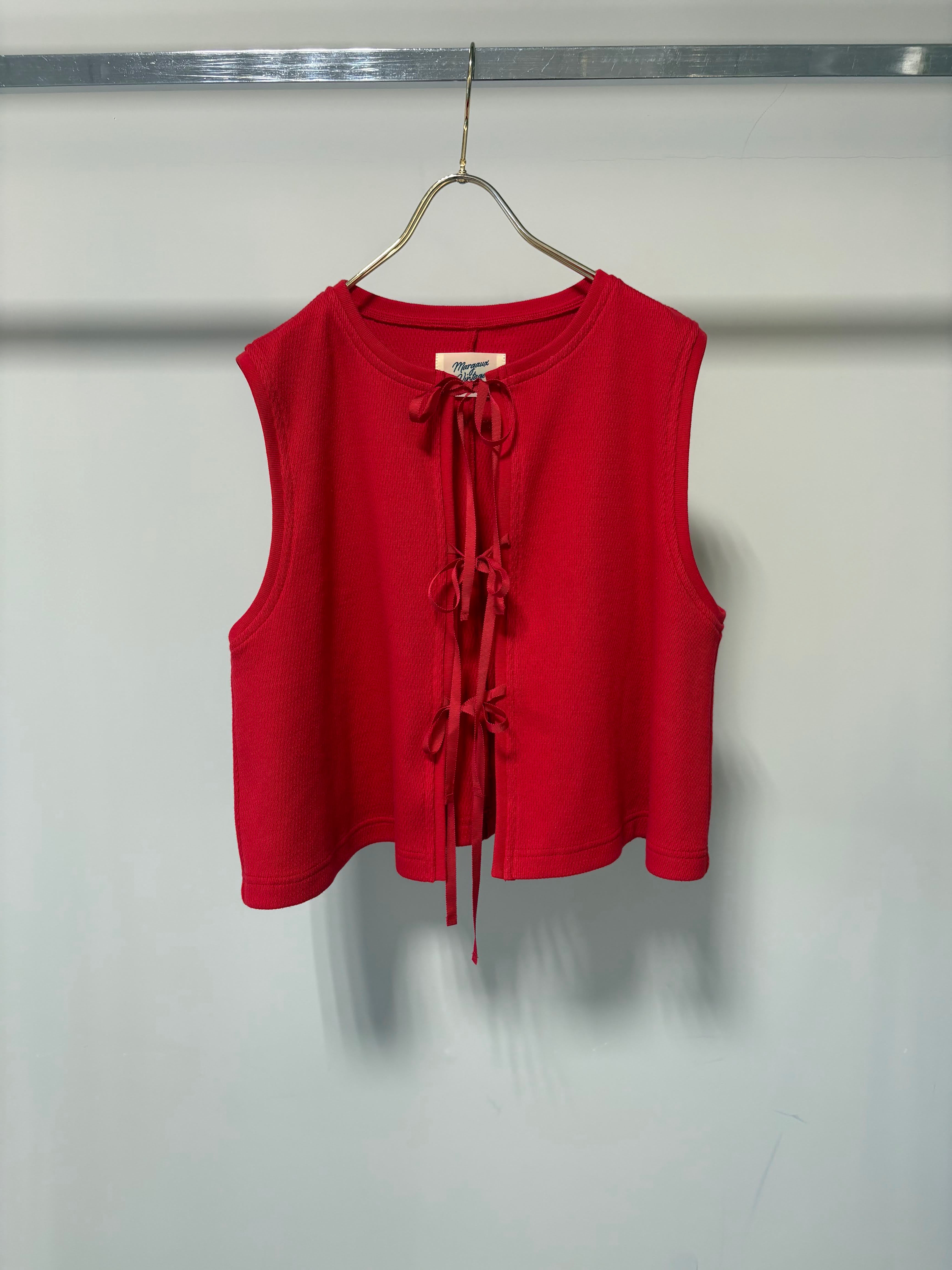 【MARGAUX VINTAGE】タイフロントベスト/MG CT-26048-S