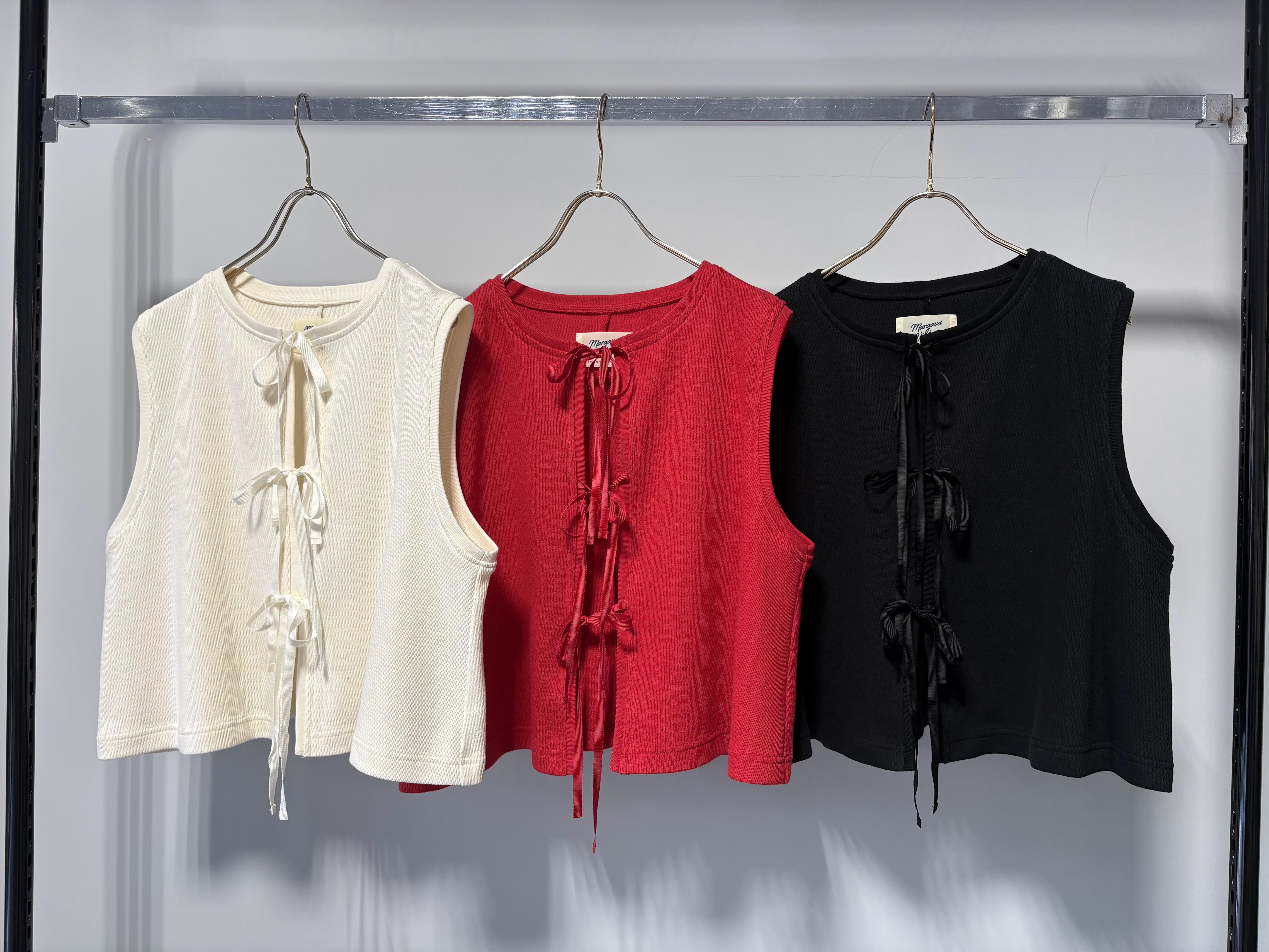 【MARGAUX VINTAGE】タイフロントベスト/MG CT-26048-S