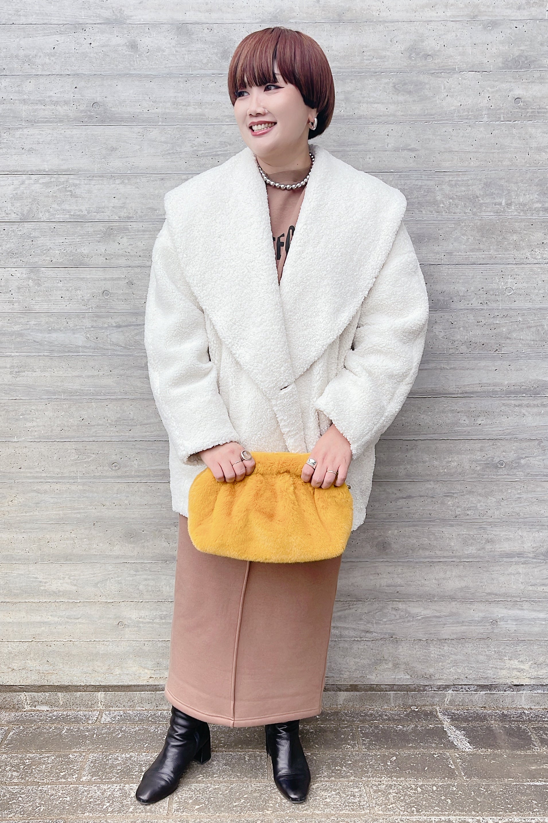 【Dignite Collier】ラビットライクファーポシェット/80243815