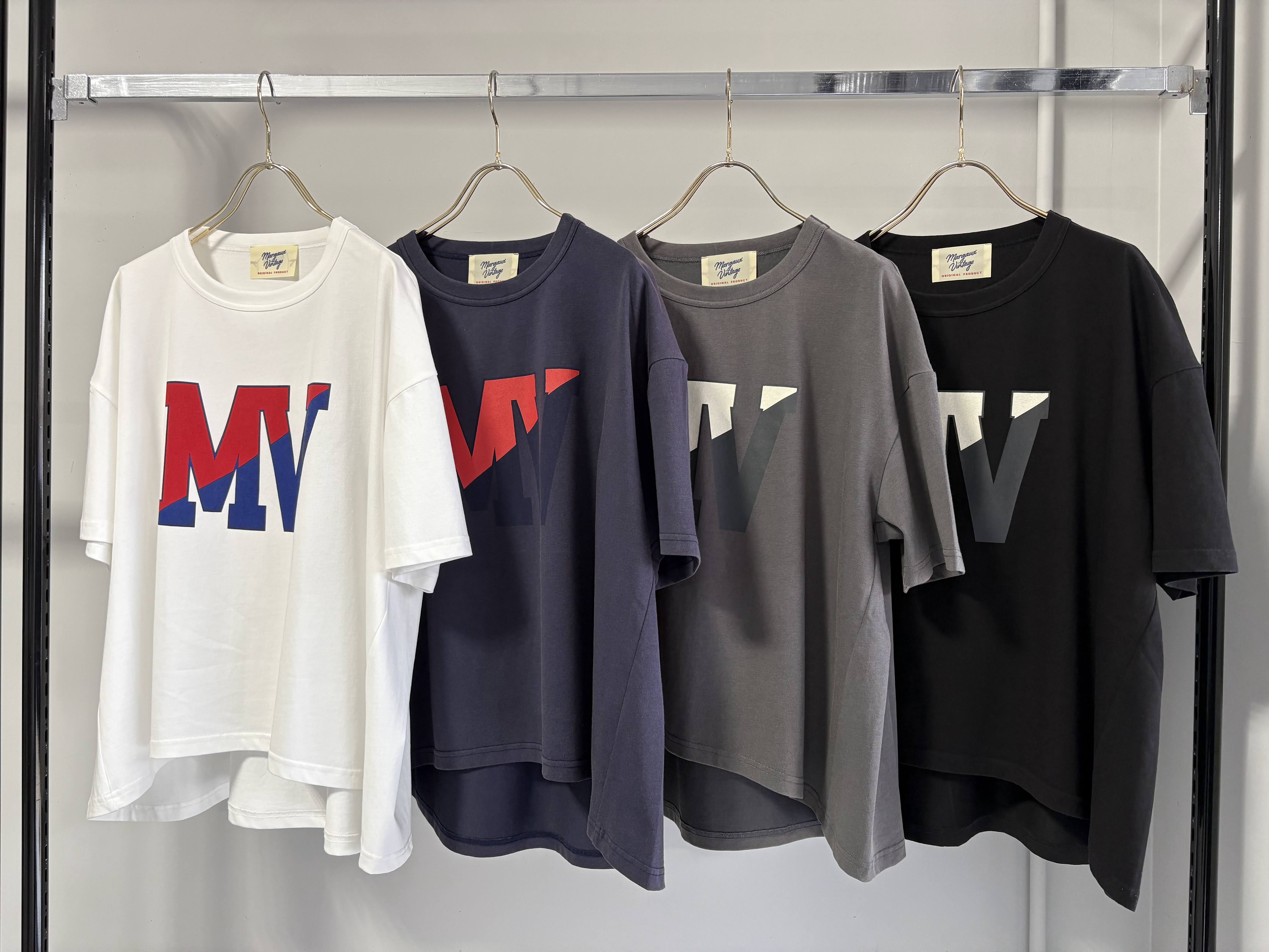 【MARGAUX VINTAGE】MVオフ/チャコールロゴTEE/MG CT-26071-S