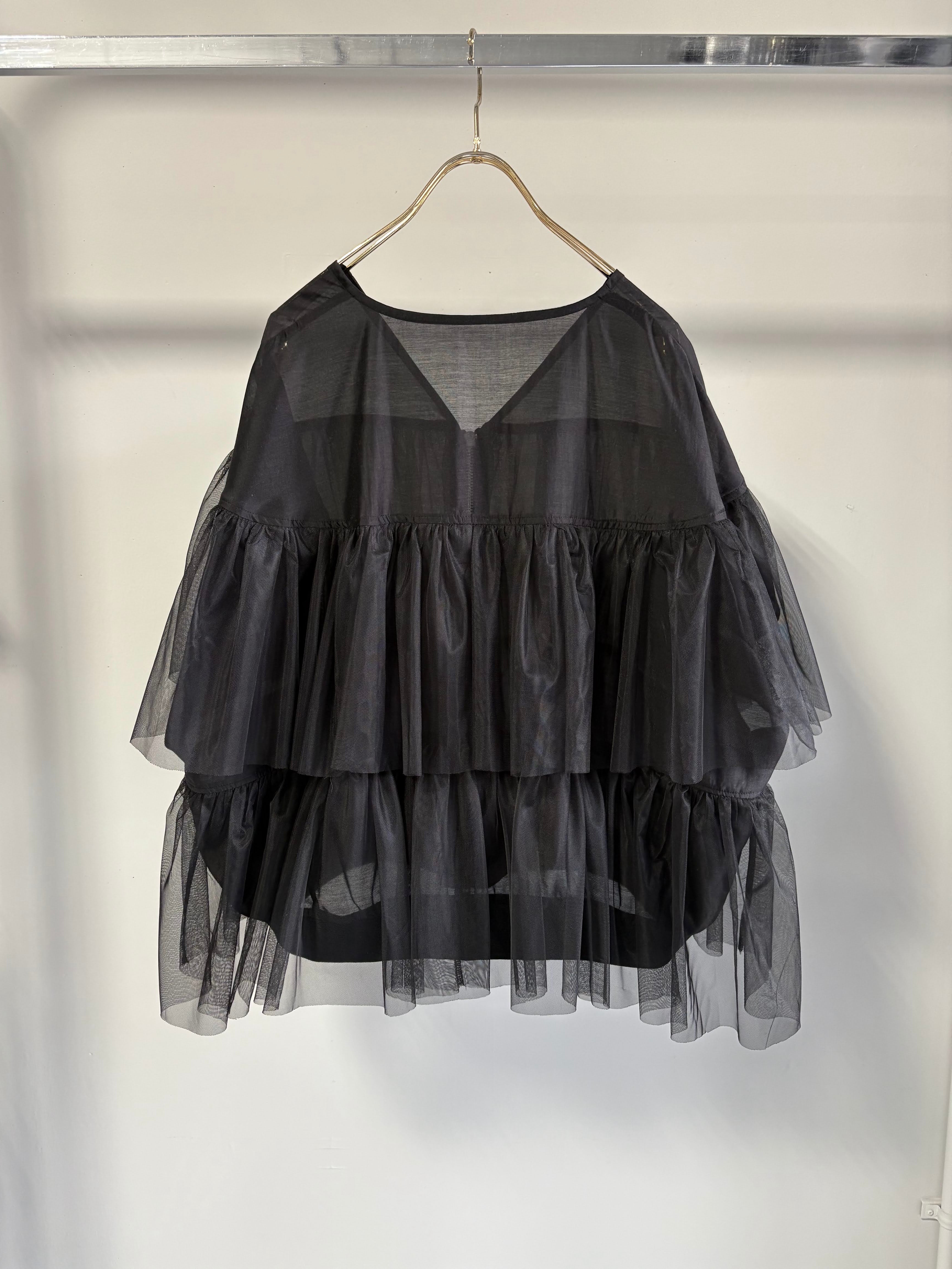 【MARGAUX VINTAGE】チュールギャザーブルゾン/MG JK-26052-S