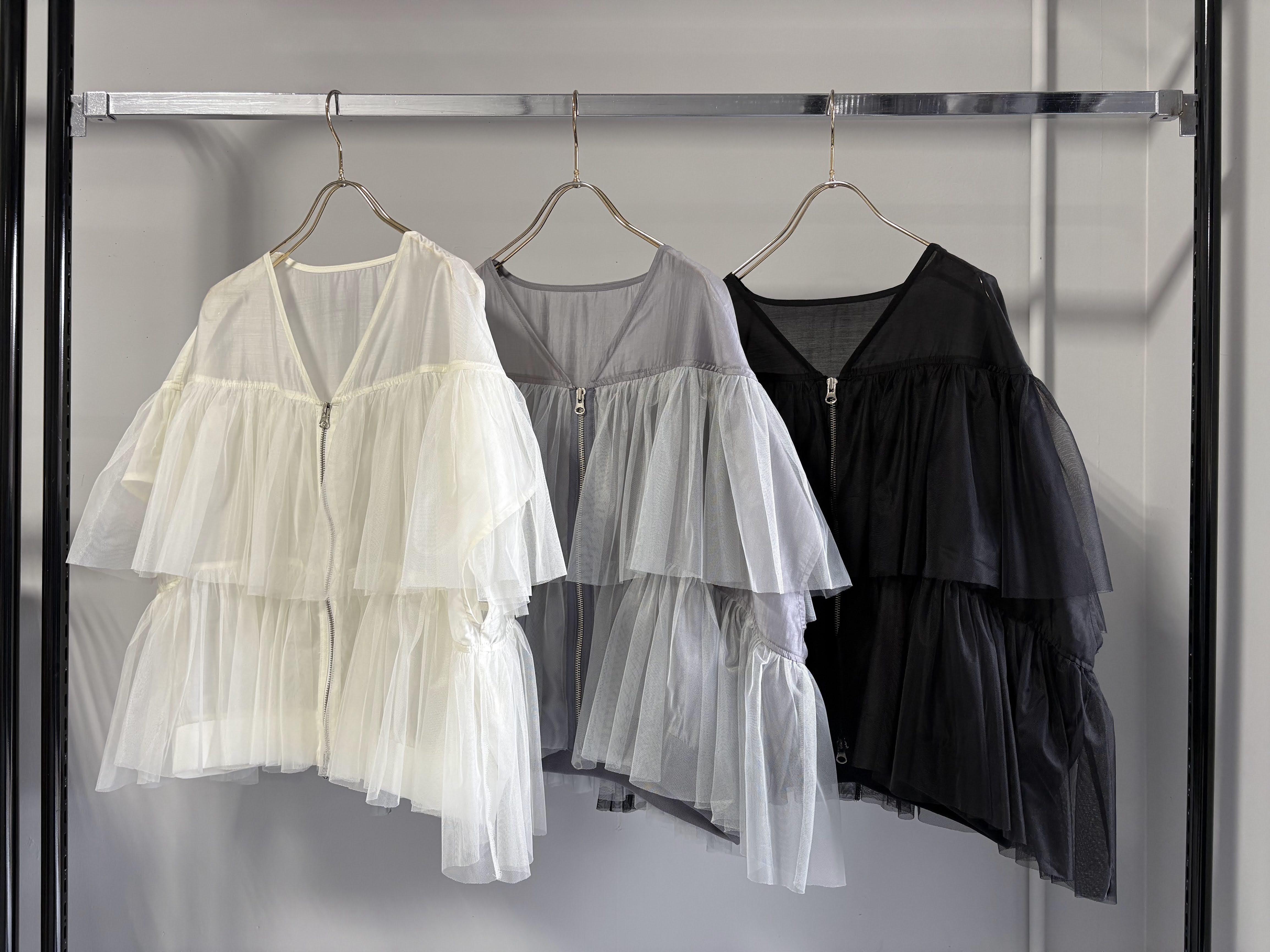 【MARGAUX VINTAGE】チュールギャザーブルゾン/MG JK-26052-S