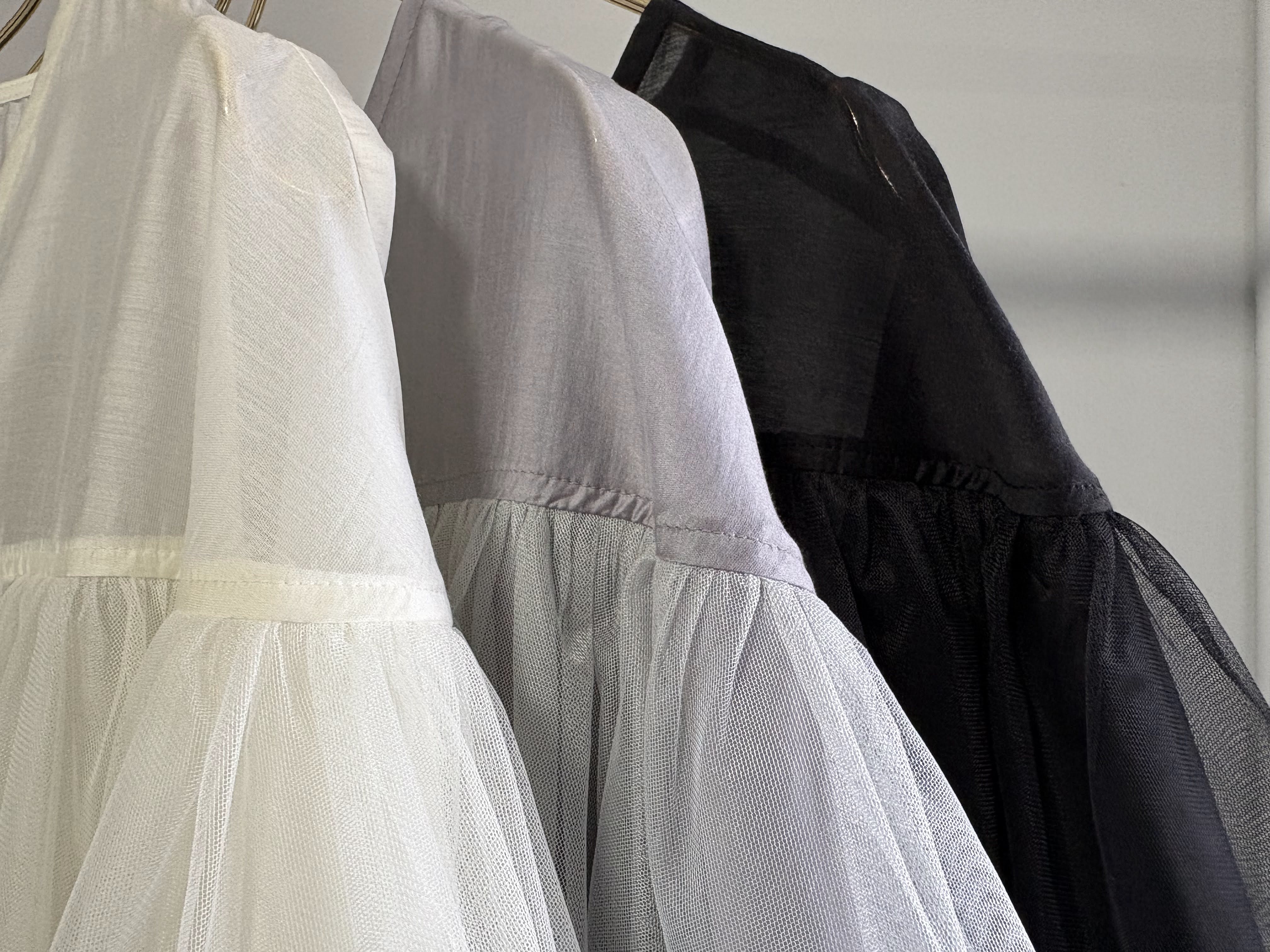 【MARGAUX VINTAGE】チュールギャザーブルゾン/MG JK-26052-S