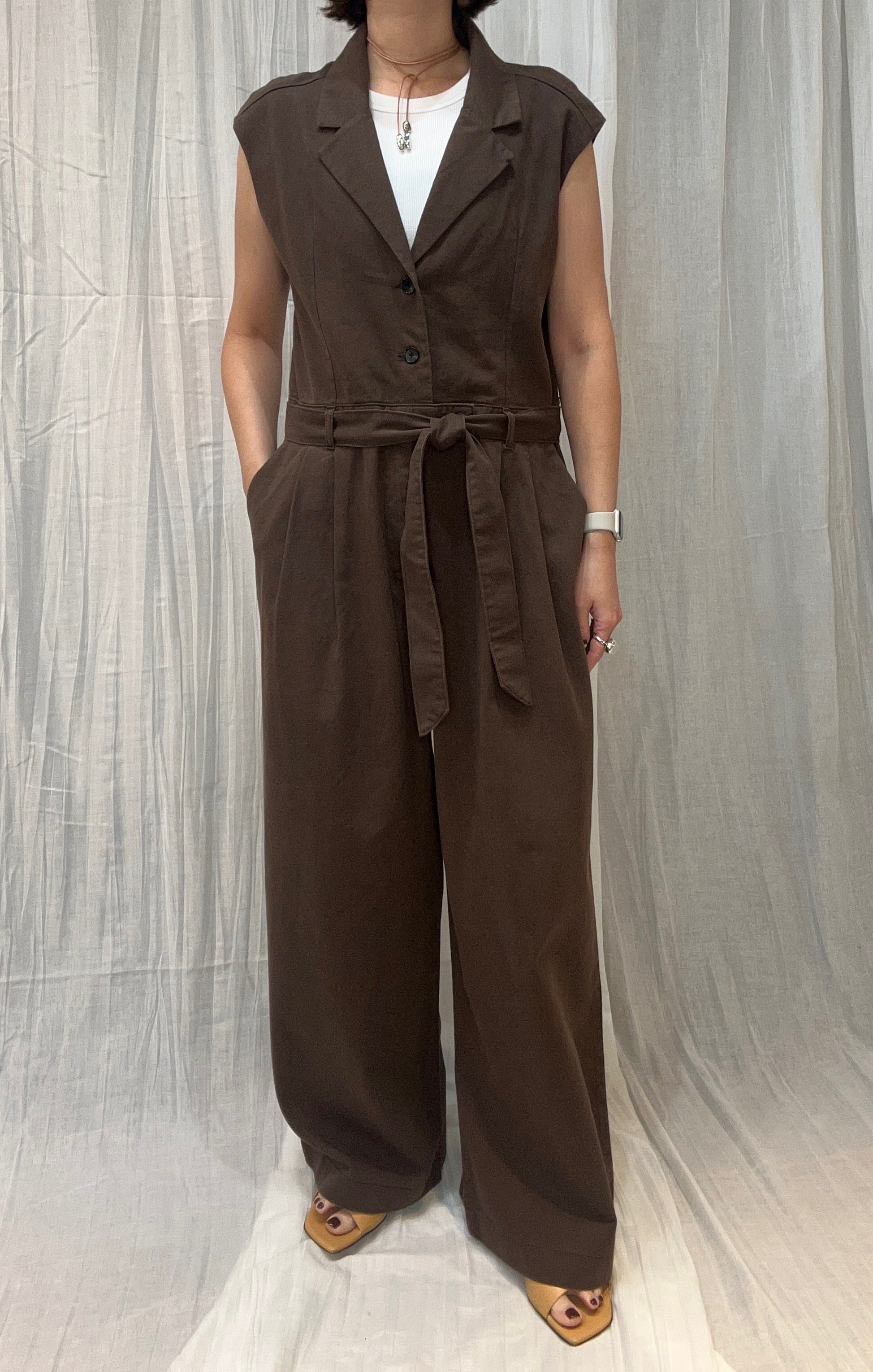 【PRIORITY】テーラーカラージャンプスーツ/P62028AI