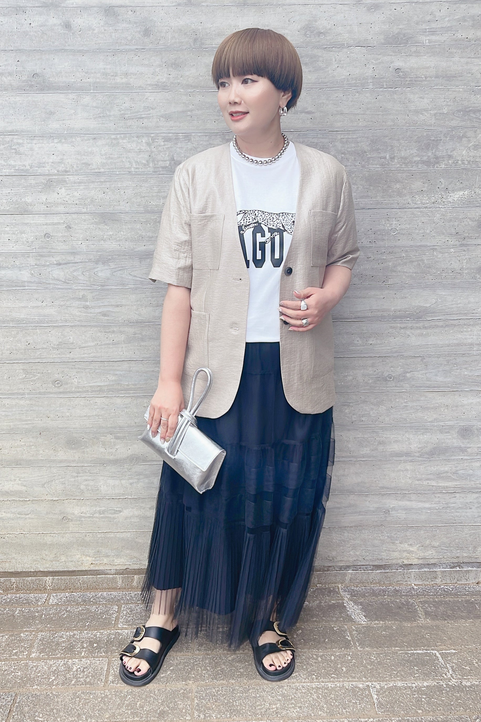 【Dignite collier】チュールレイヤーSK/ 80243651