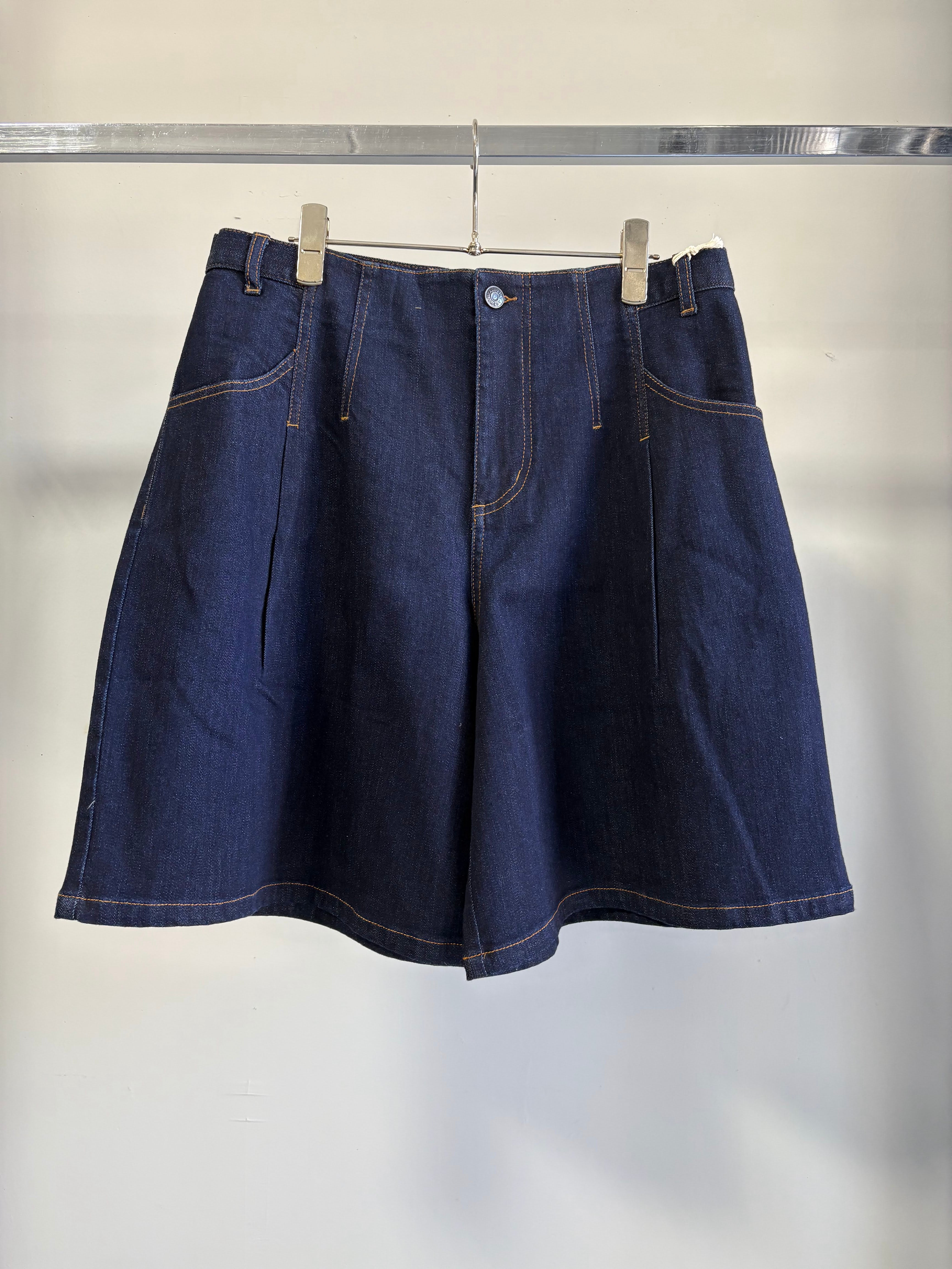 【MARGAUX VINTAGE】ワンウォッシュデニムハーフパンツ/MG PT-26063-S