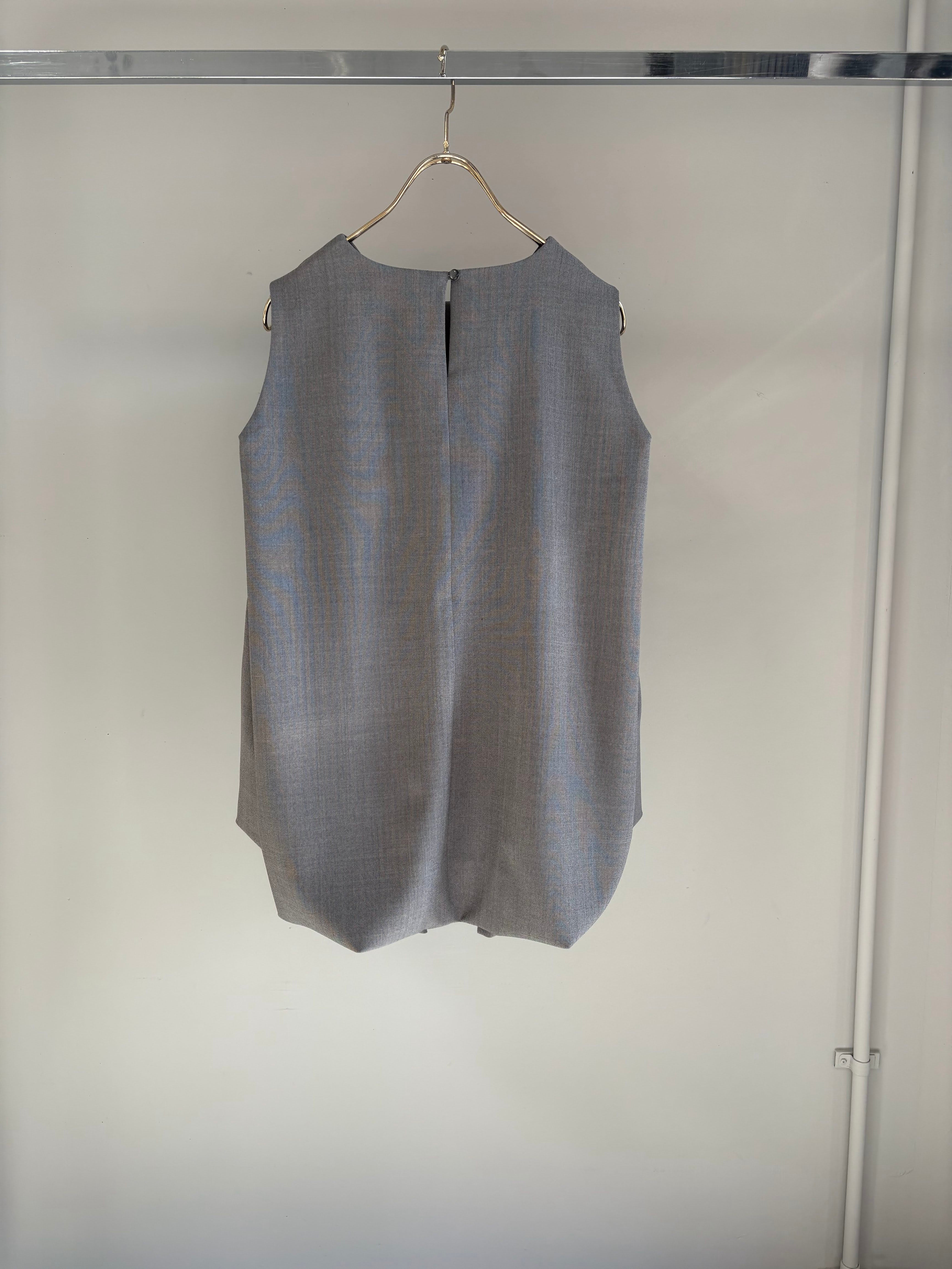 【MARGAUX VINTAGE】バルーンヘムノースリーブブラウス/MG BL-26056-S