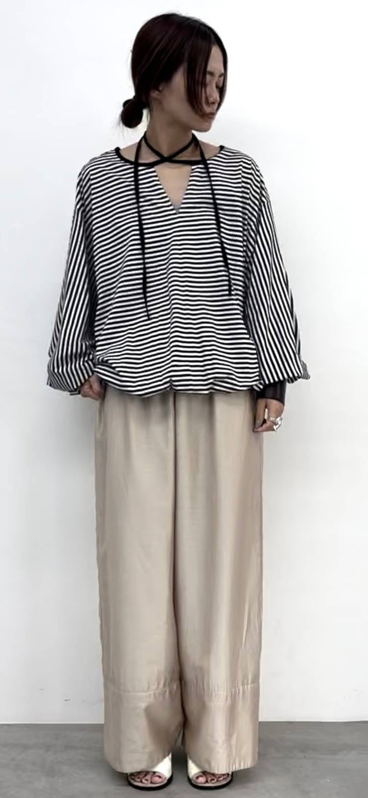 【CLOCHE】チョーカーバルーンドルマンスリーブT/510-85065