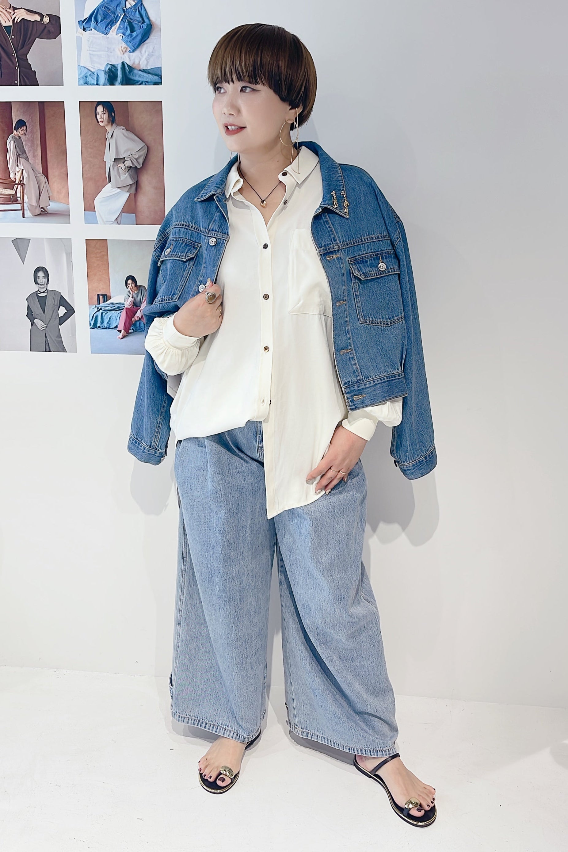 【CHIGNON】タックポケットデニムパンツ/3854-063BT