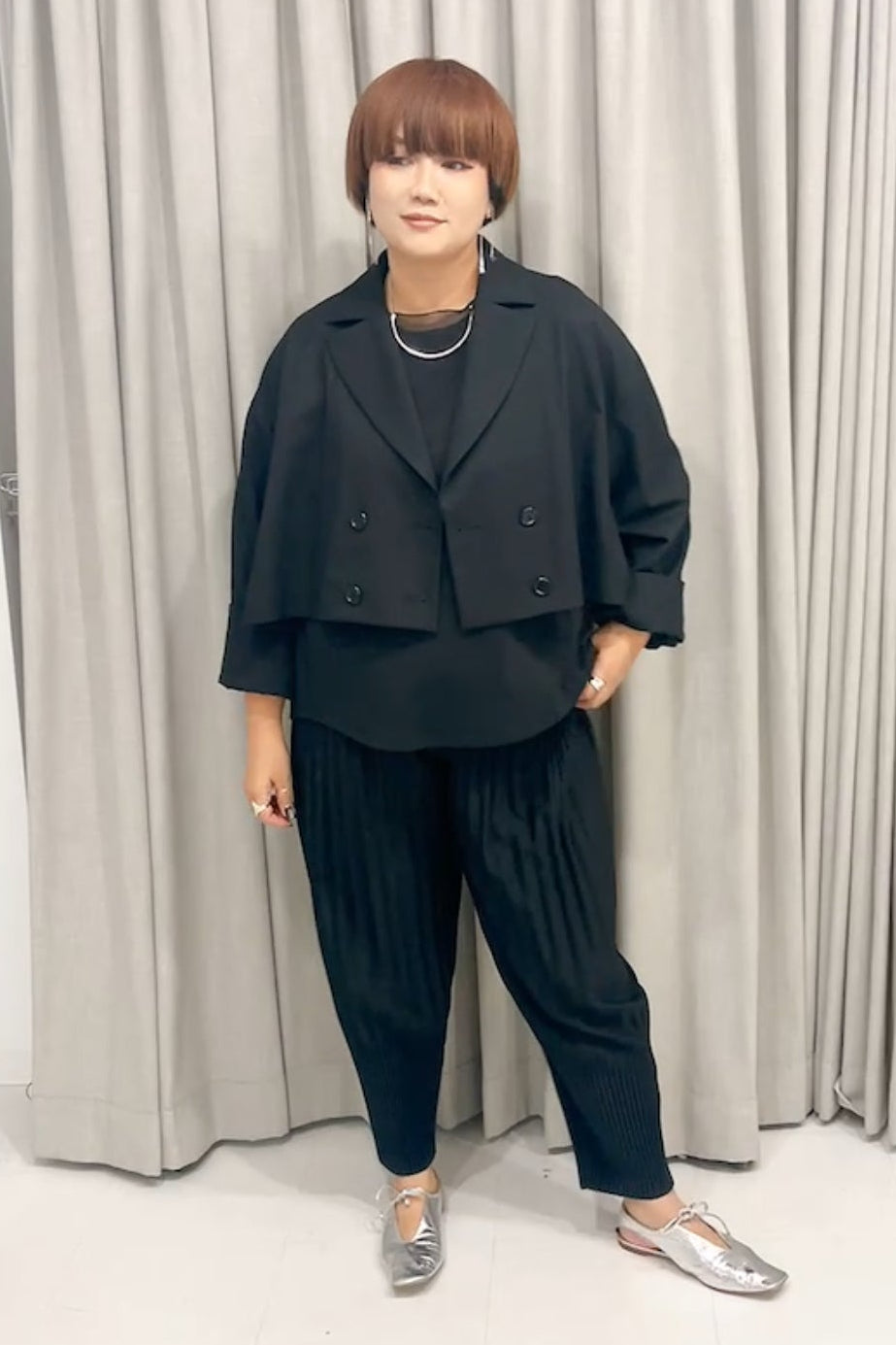 【ayane】プリーツ加工テーパードパンツ/816323