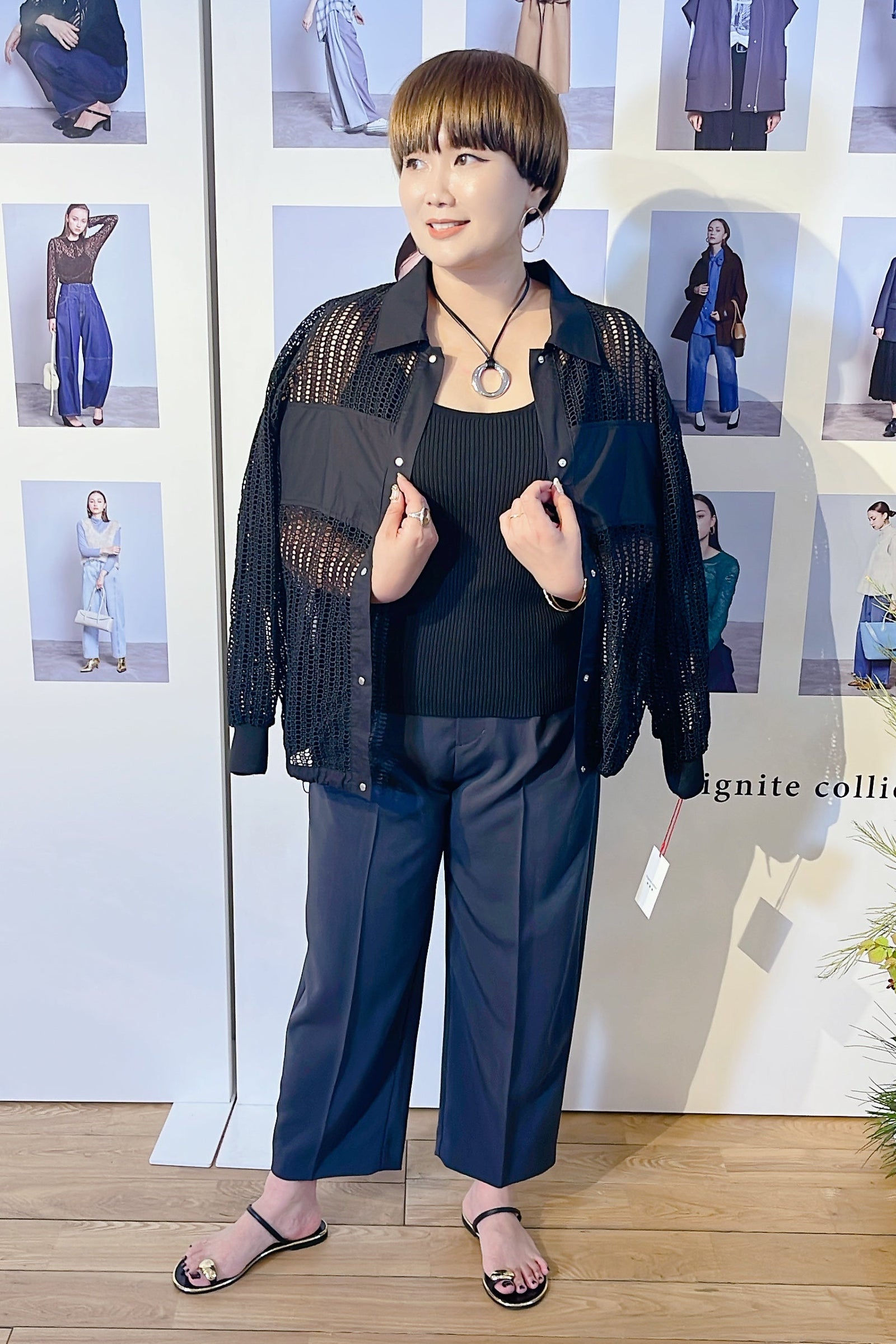 【Dignite Collier】タックワイドパンツ/80256127 80255022