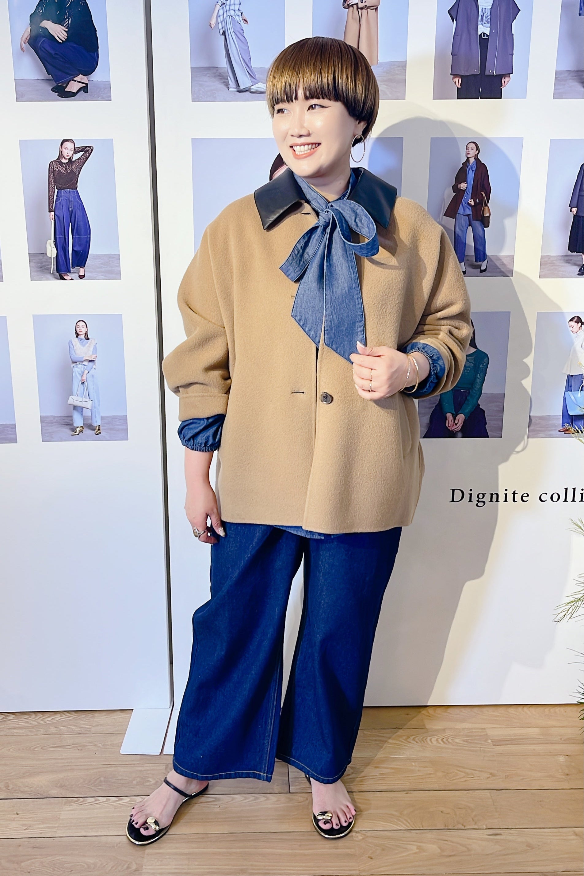 【Dignite Collier】ダブルフェイスステンカラーコート/80256201