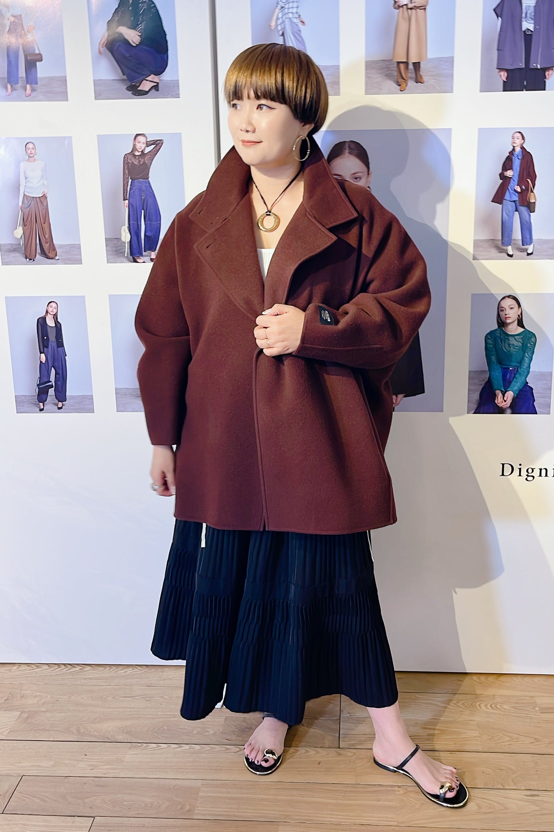 【Dignite Collier】ダブルフェイスドルマンコート/80256203