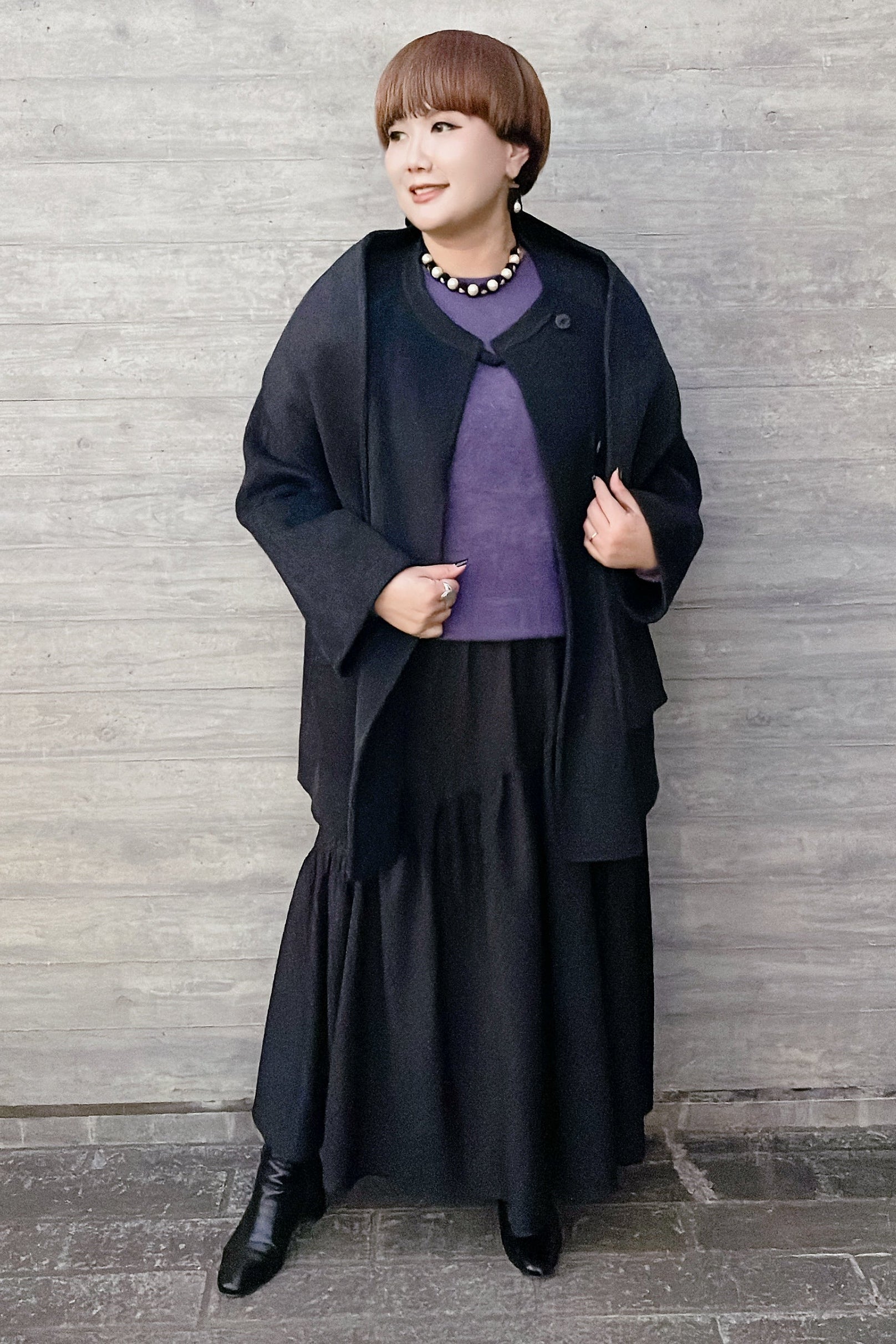 【HERENCIA】エアリータッチカシミヤウールニット/H625309