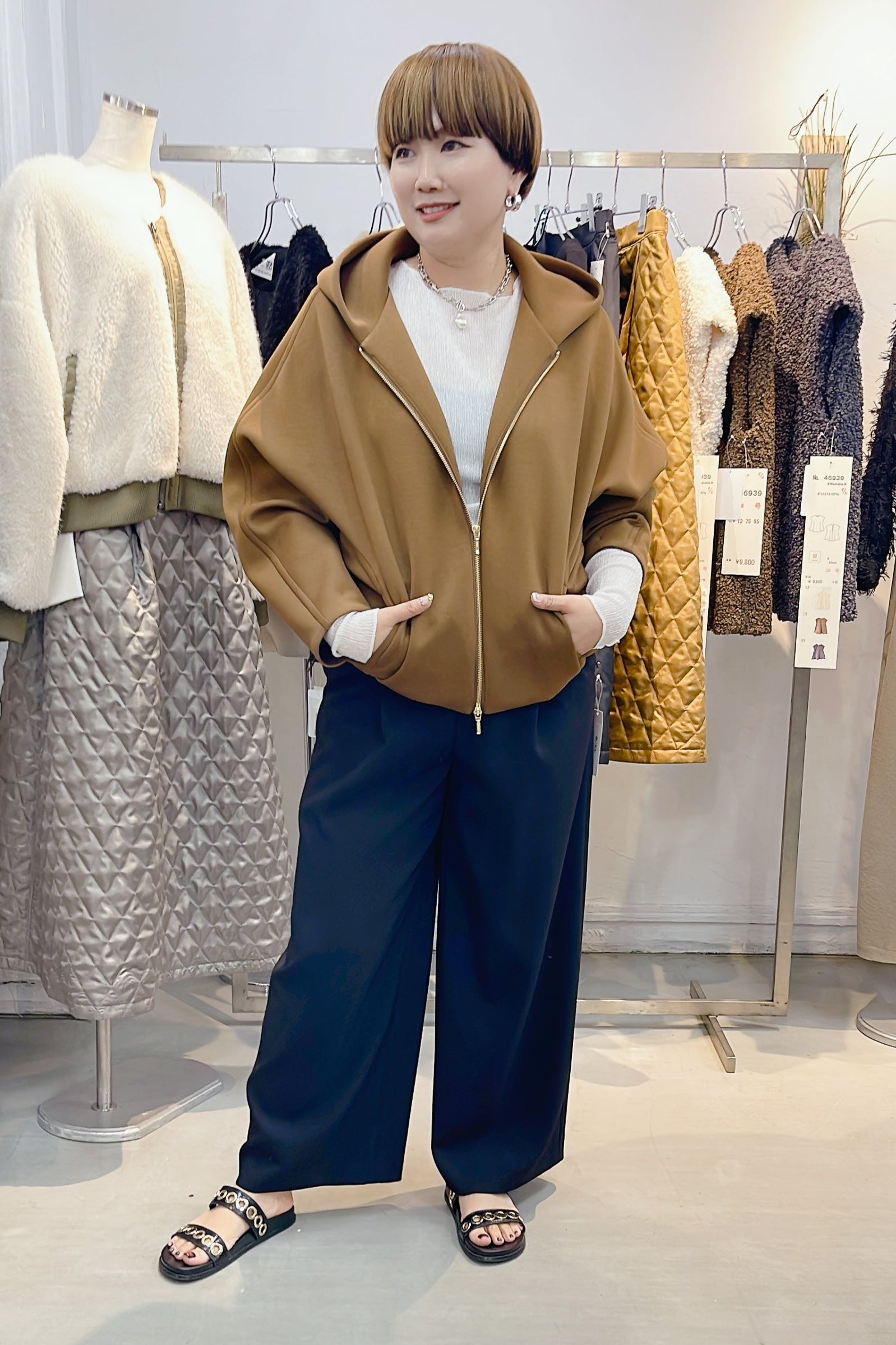 【PASSIONE】ボンディングパーカー/536410