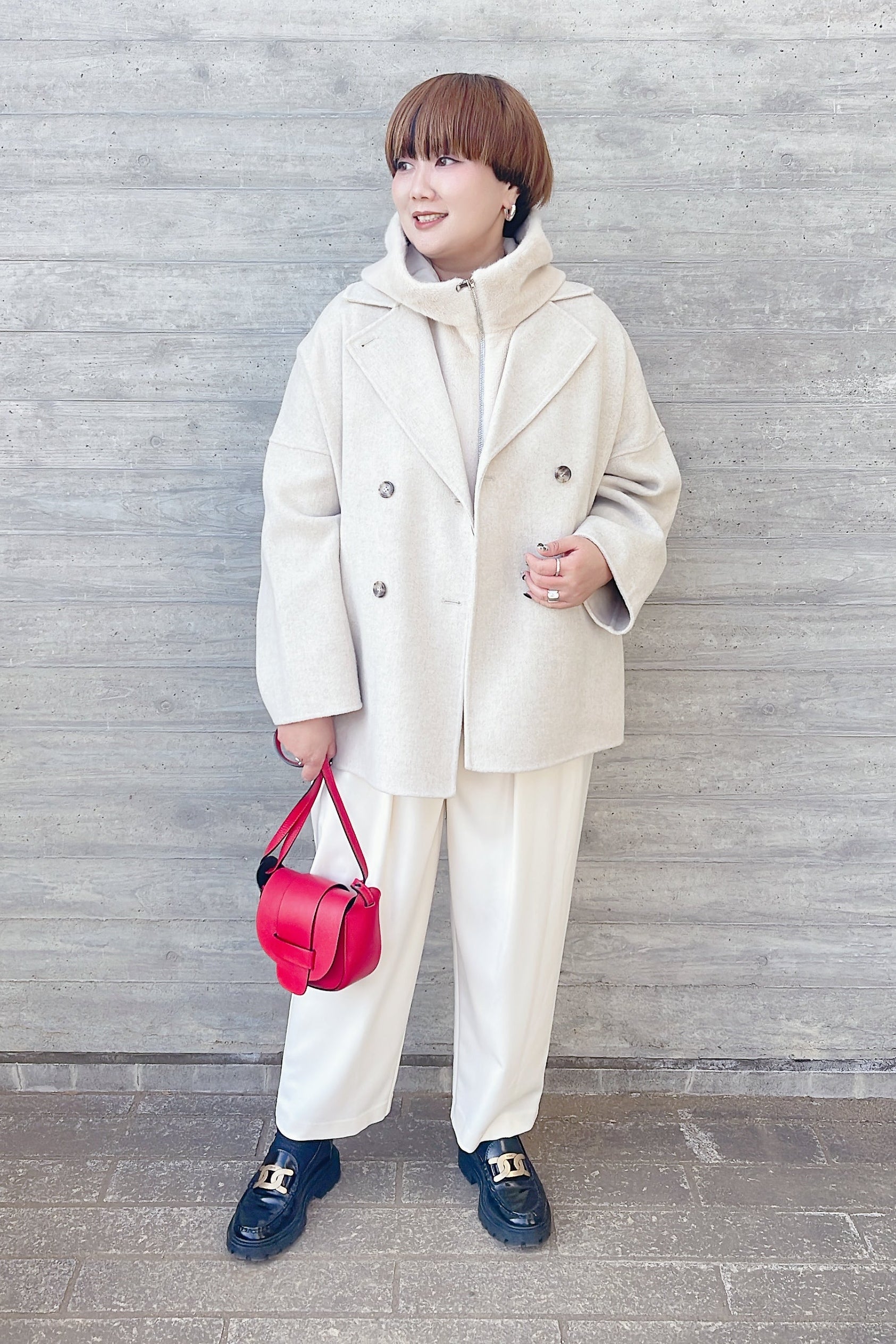 【MARGAUX VINTAGE】配色フラノタックパンツ/MG PT-25116-A