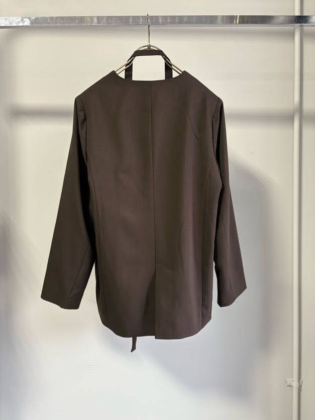 【GOOD VIEW DESIGN】カラーレスジャケット ベルト付き/GVD JK-26025