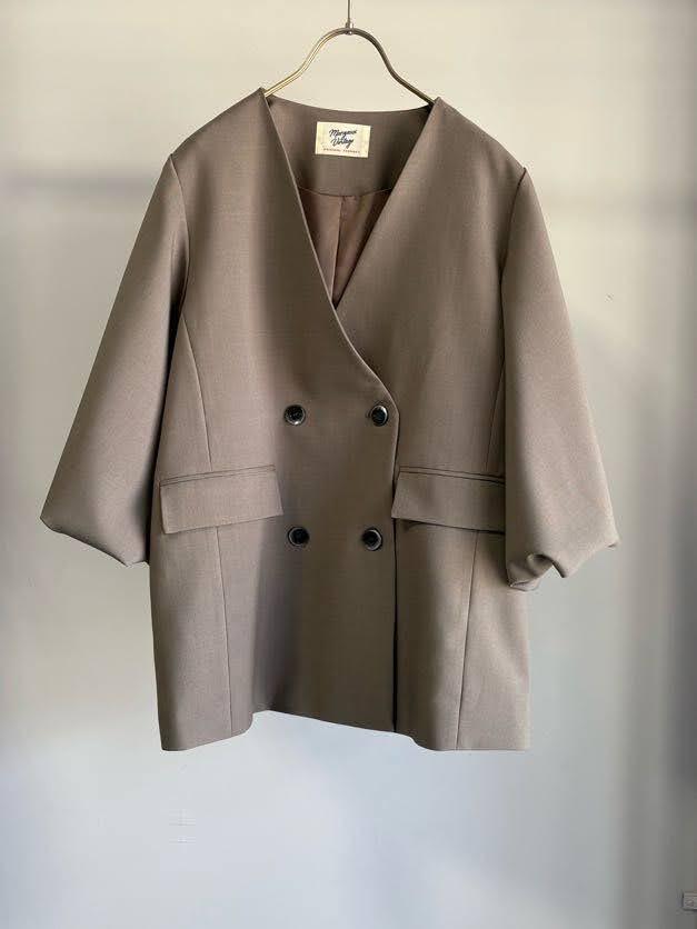 【MARGAUX VINTAGE】バルーンスリーブノーカラージャケット/MG JK-26088-A