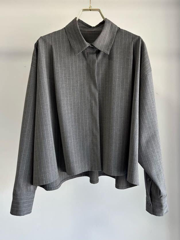 【MARGAUX VINTAGE】ピンストライプブラウス/MG BL-26094-A