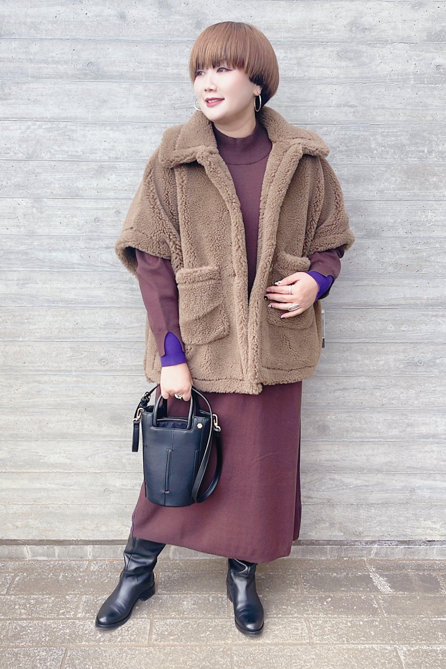 【Dignite Collier】ボアケープベスト/80256591