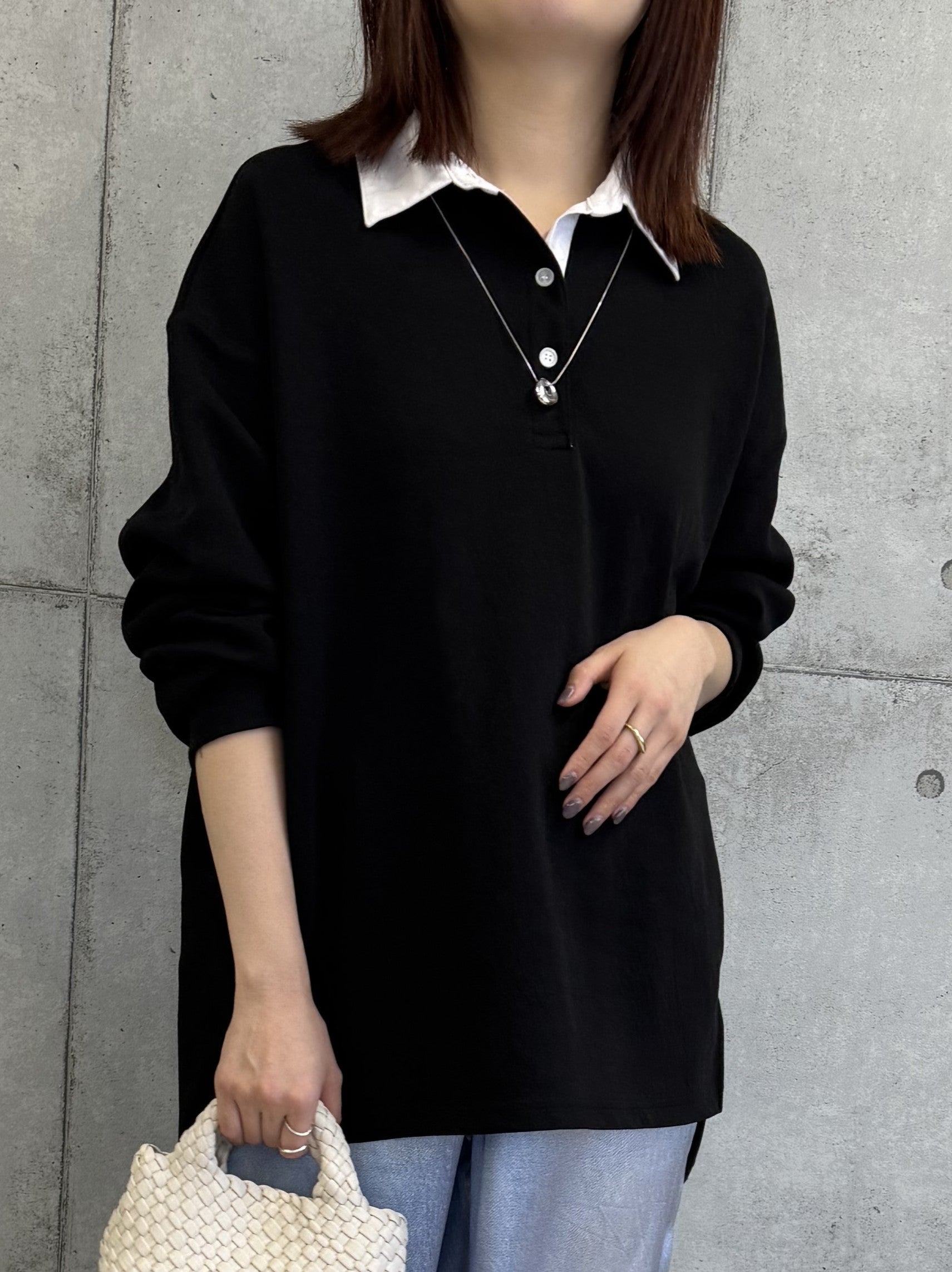 【ROSIEE】シャツレイヤード風スウェット/R780342