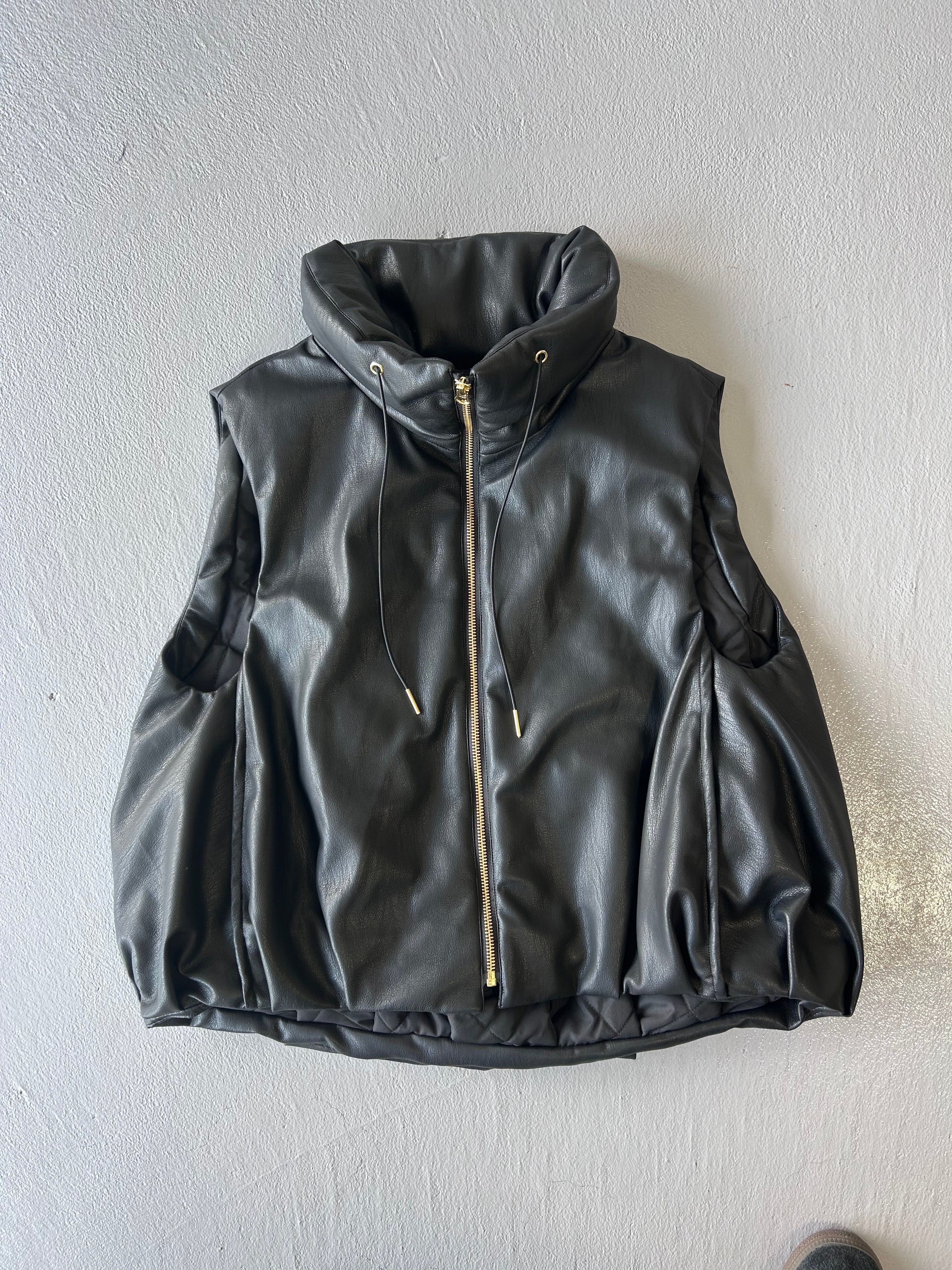 【MARGAUX VINTAGE】レザーベスト/MG JK-25077-A