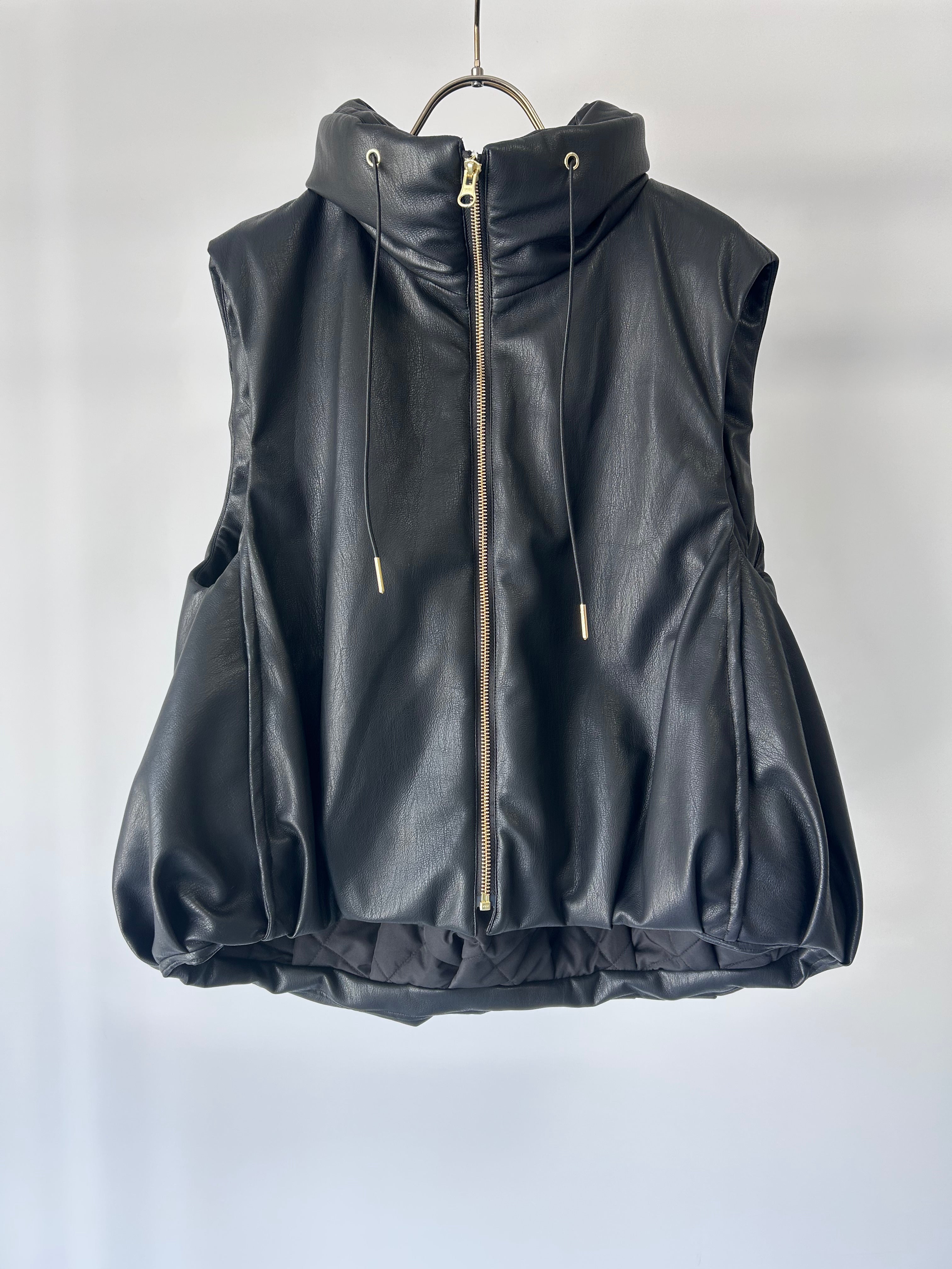 【MARGAUX VINTAGE】レザーベスト/MG JK-25077-A