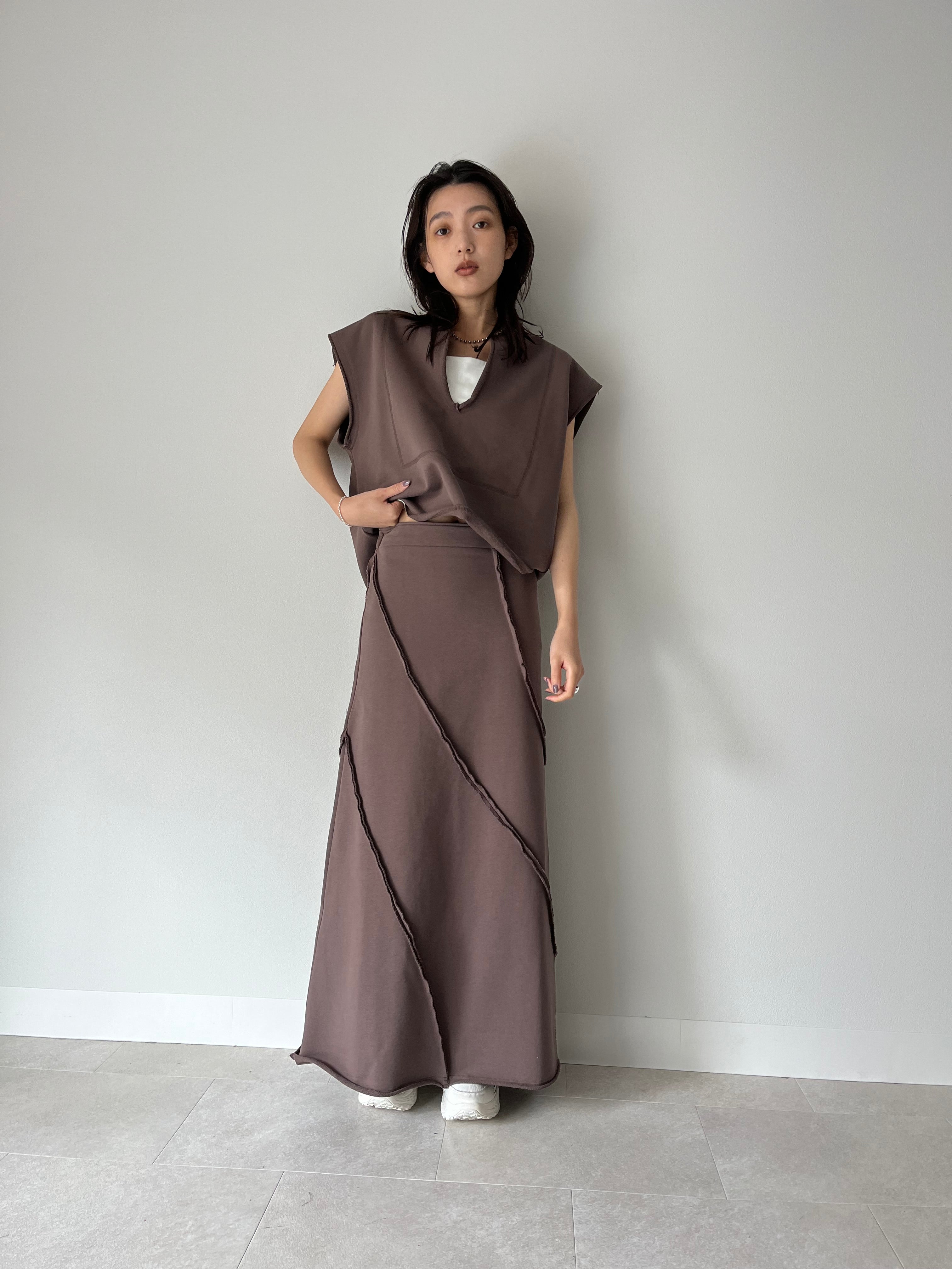 【AGAWD】キーネックスウェットベスト/2225-6695