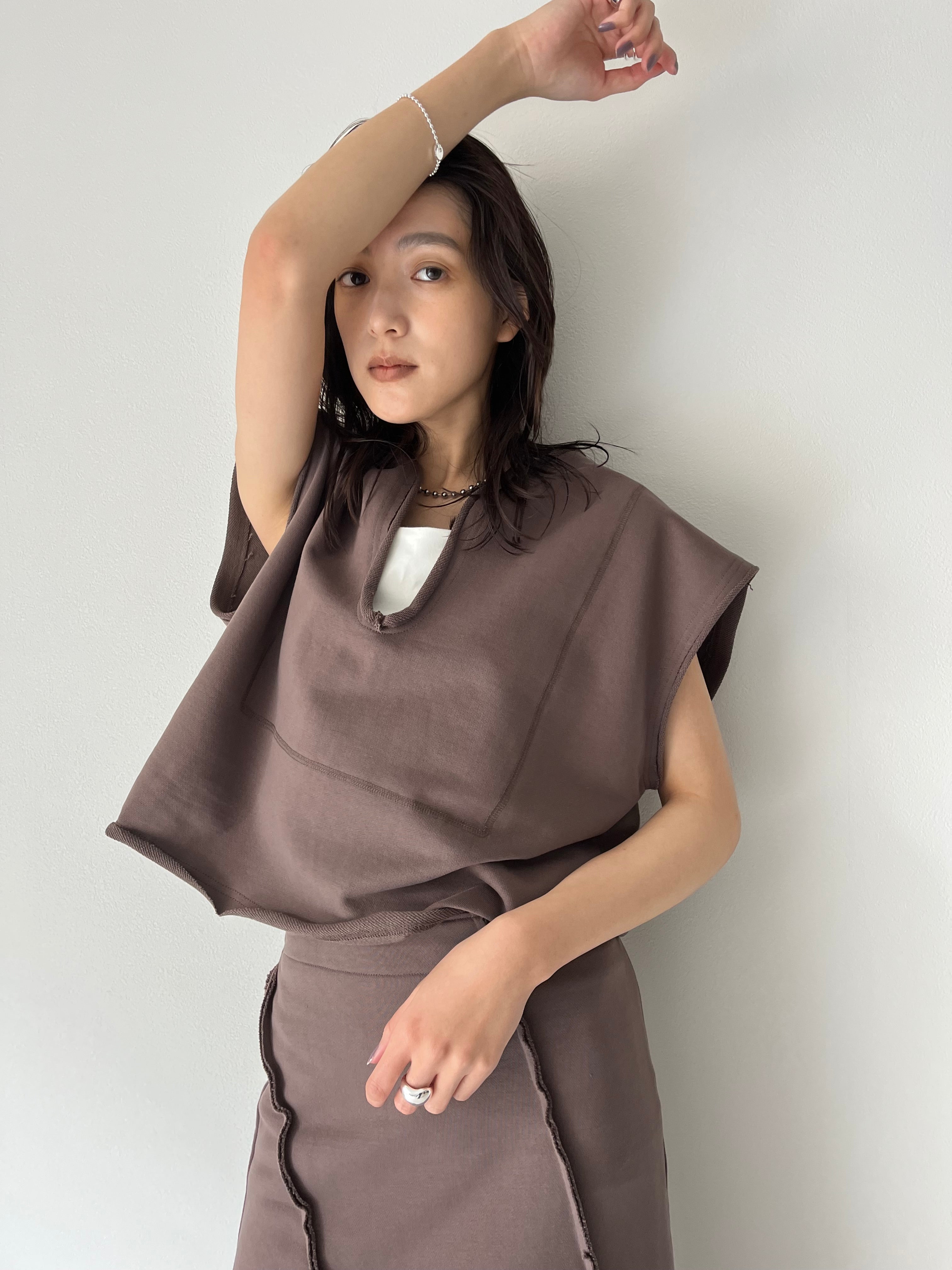 【AGAWD】キーネックスウェットベスト/2225-6695