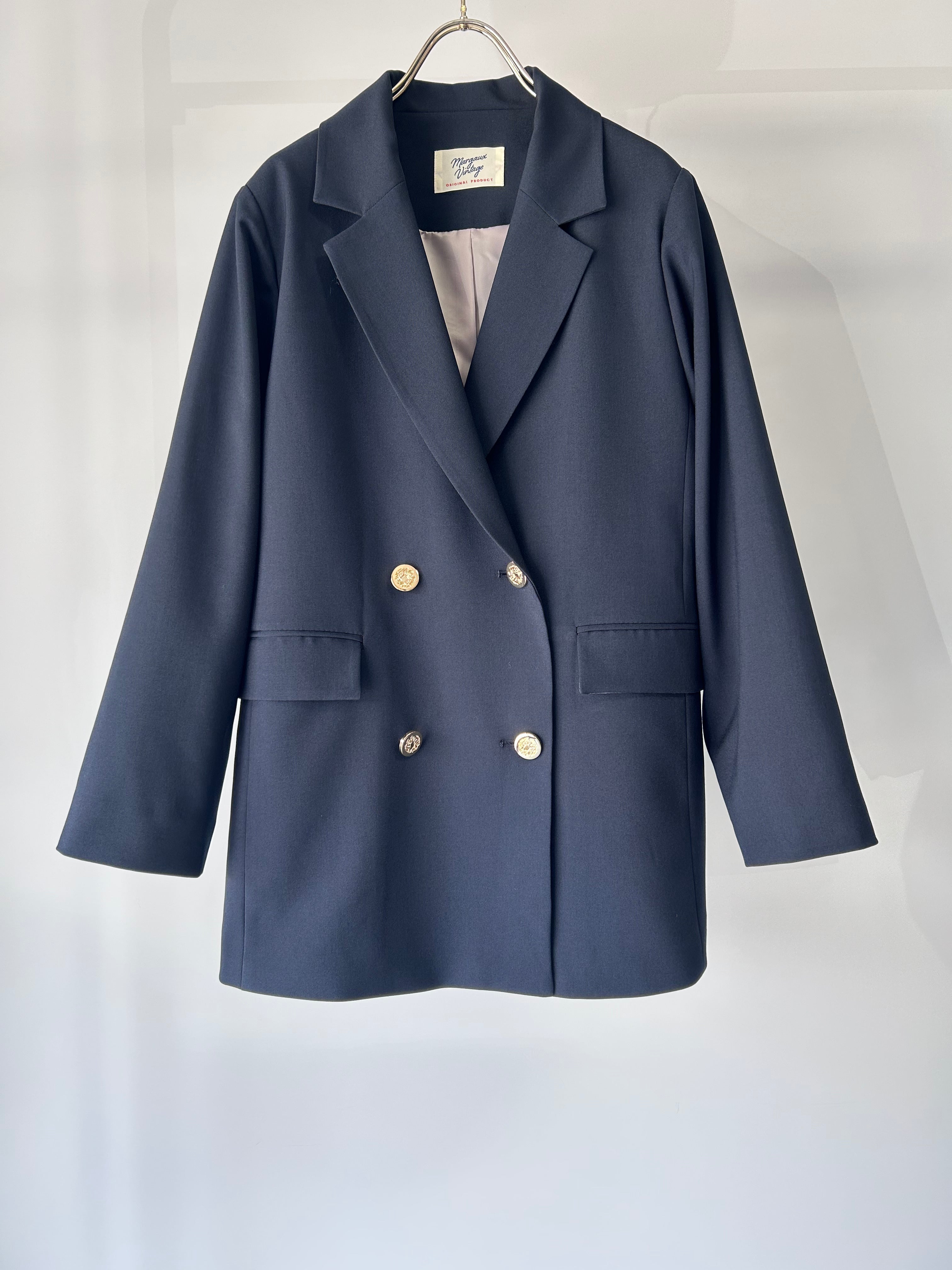 【MARGAUX VINTAGE】ショルダーパッドダブルブレストジャケット/MG JK-25074-A