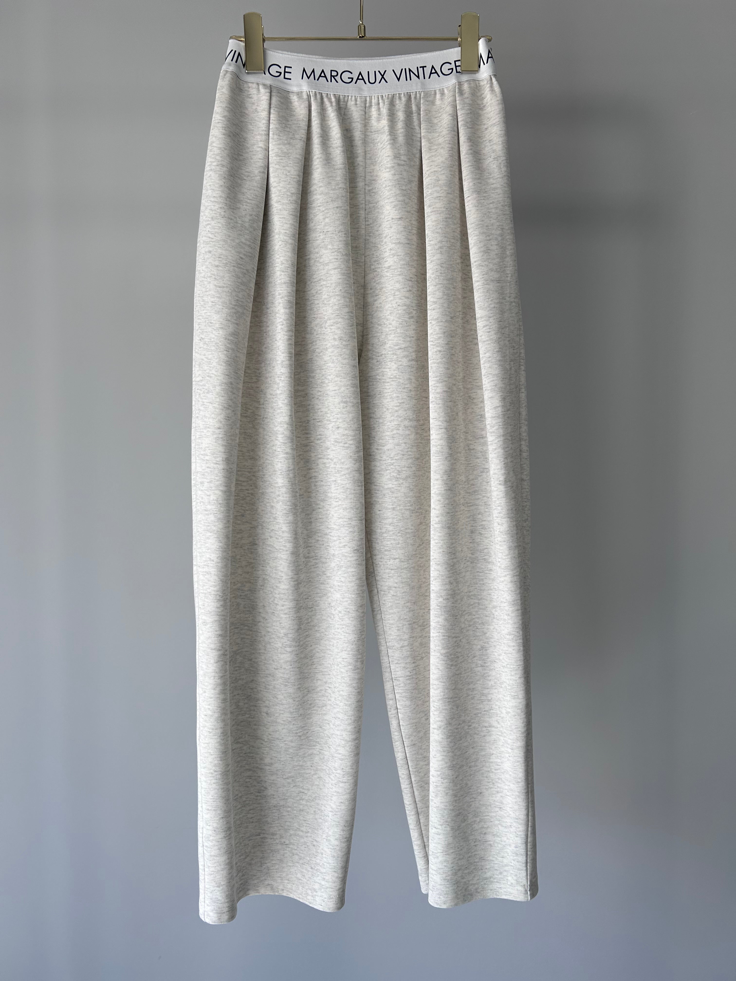 【MARGAUX VINTAGE】ロゴウエストゴムタックパンツ/MG PT-25084-A