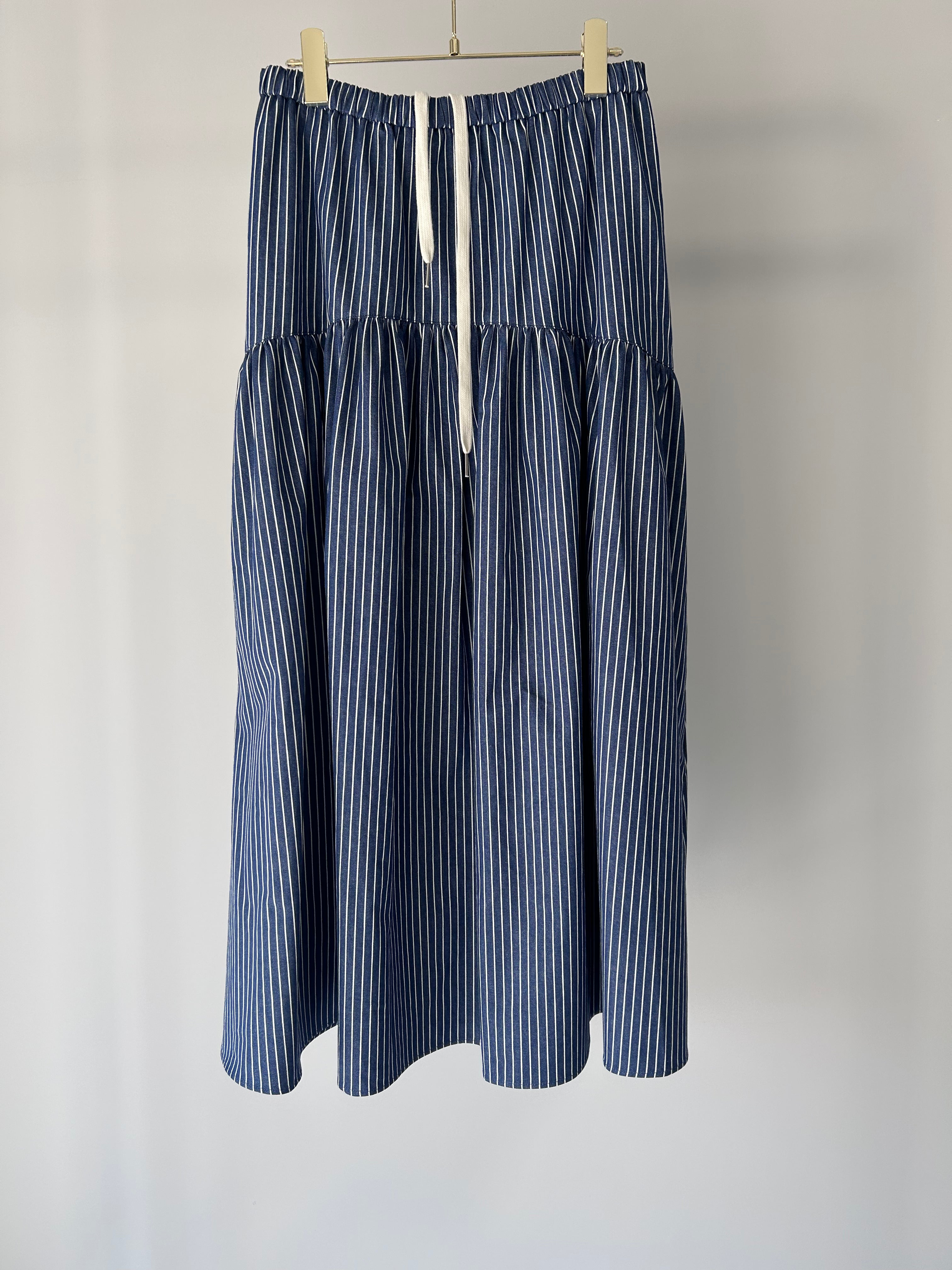 【MARGAUX VINTAGE】ストライプギャザースカート/MG SK-25093-A