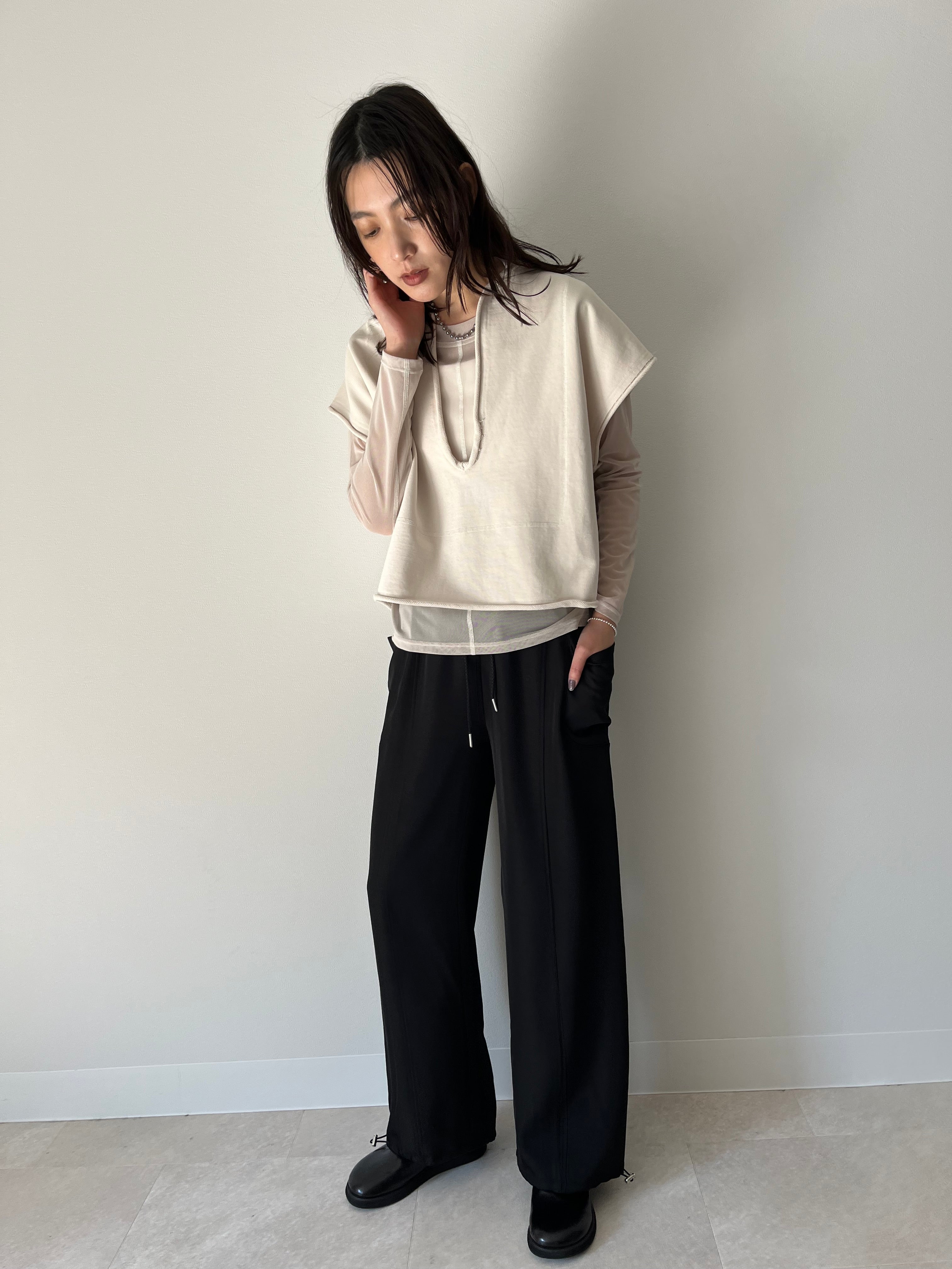 【AGAWD】キーネックスウェットベスト/2225-6695