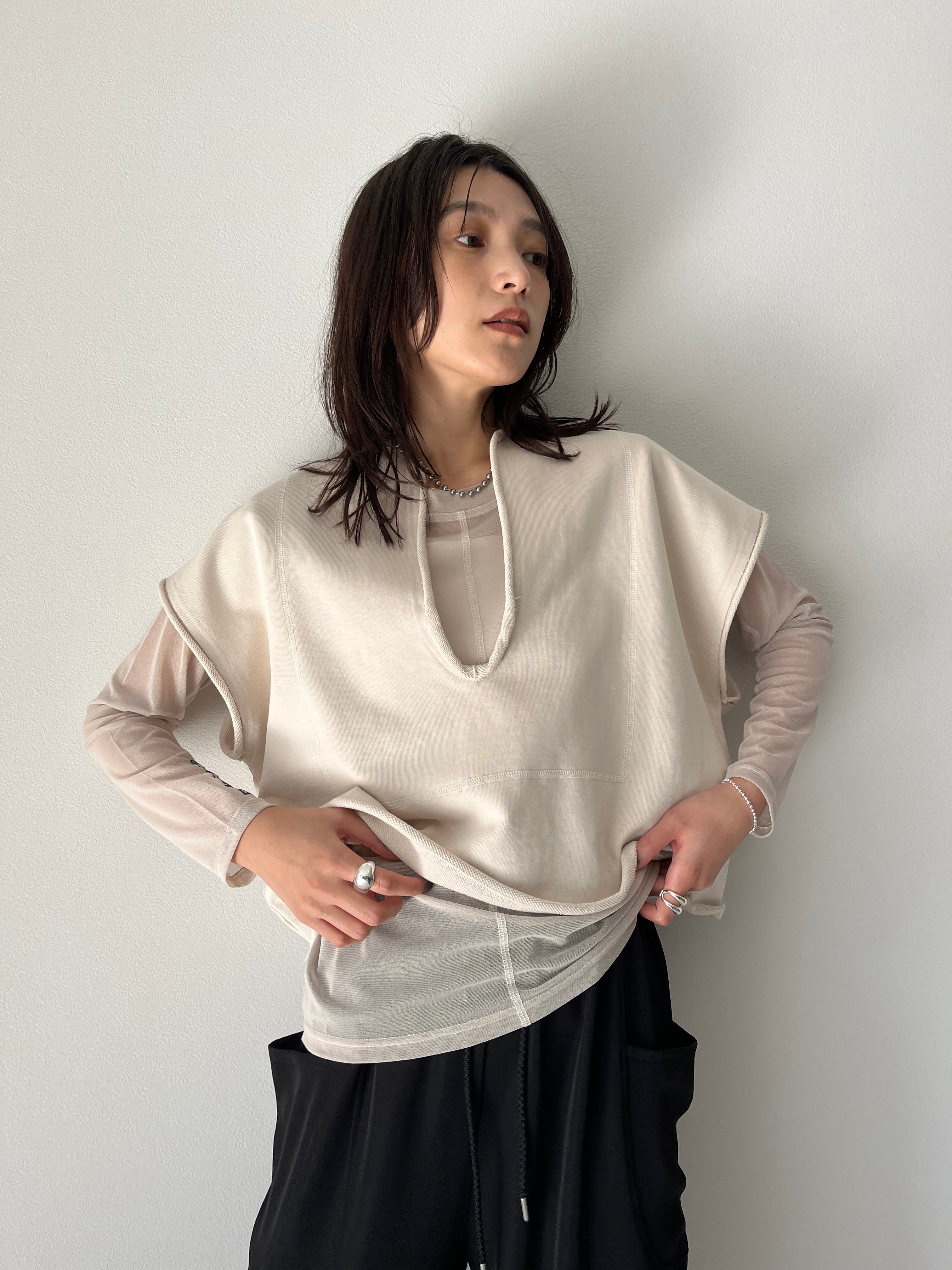 【AGAWD】キーネックスウェットベスト/2225-6695