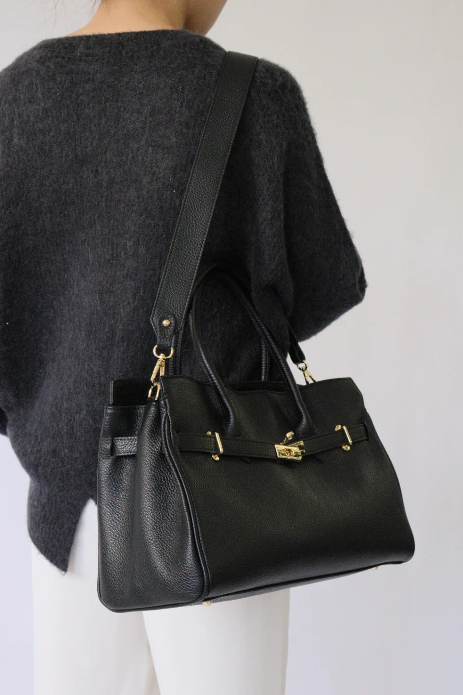 【MILLELA FIRENZE】金具付きレザートートバッグ/10280522