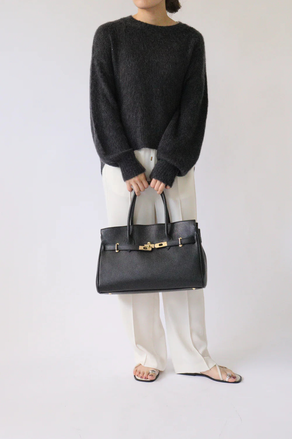 【MILLELA FIRENZE】金具付きレザートートバッグ/10280522